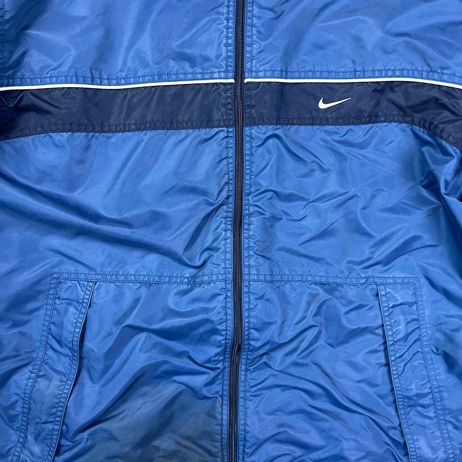 Nike × Vintage Nike Sportswear Jacket 2XL Swoosh Spell Out Full Zip Bomber Size US XXL / EU 58 / 5 - 3 Thumbnail