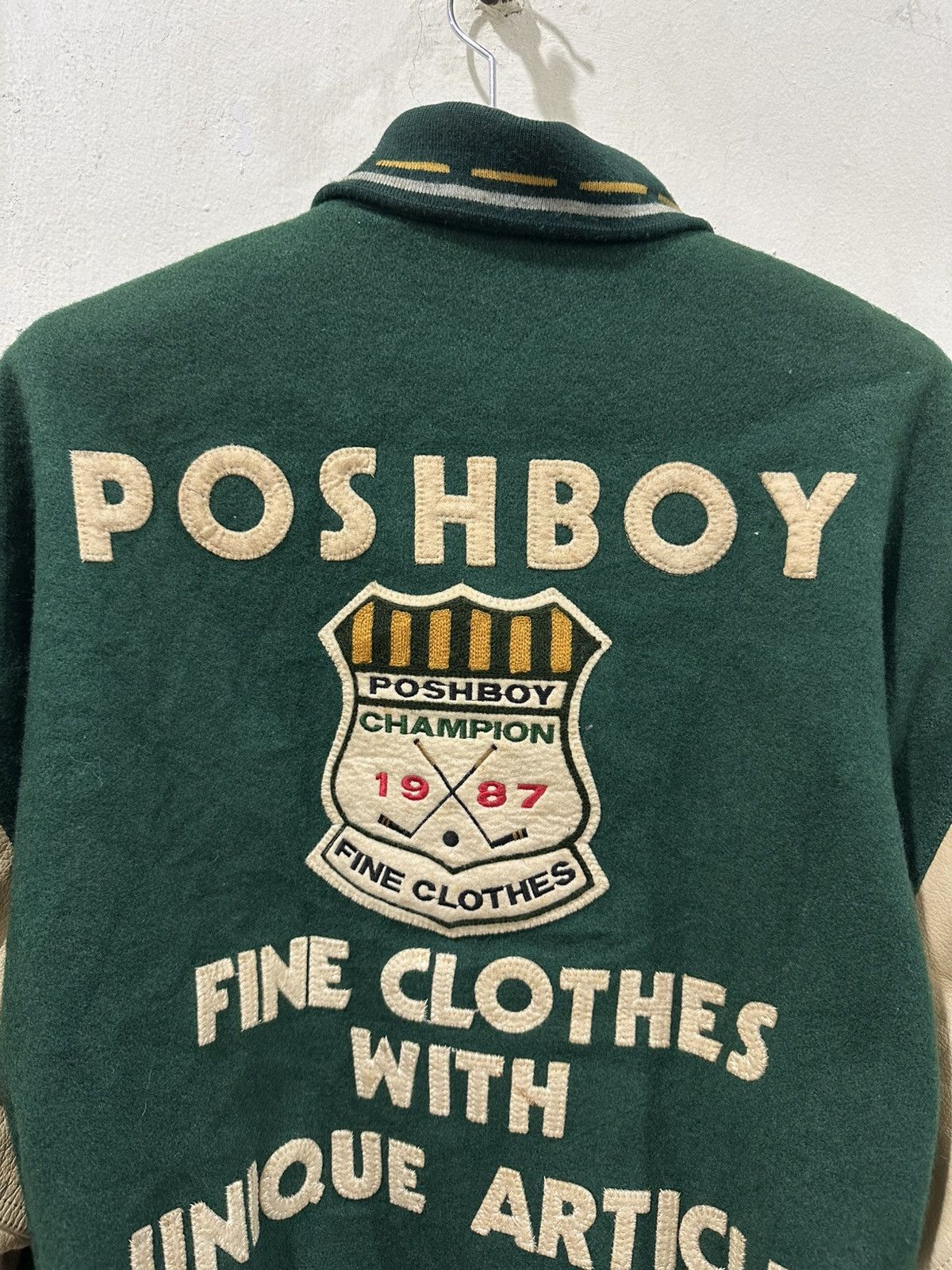Vintage VTG POSH BOY Wool Varsity Jacket Size US L / EU 52-54 / 3 - 3 Thumbnail