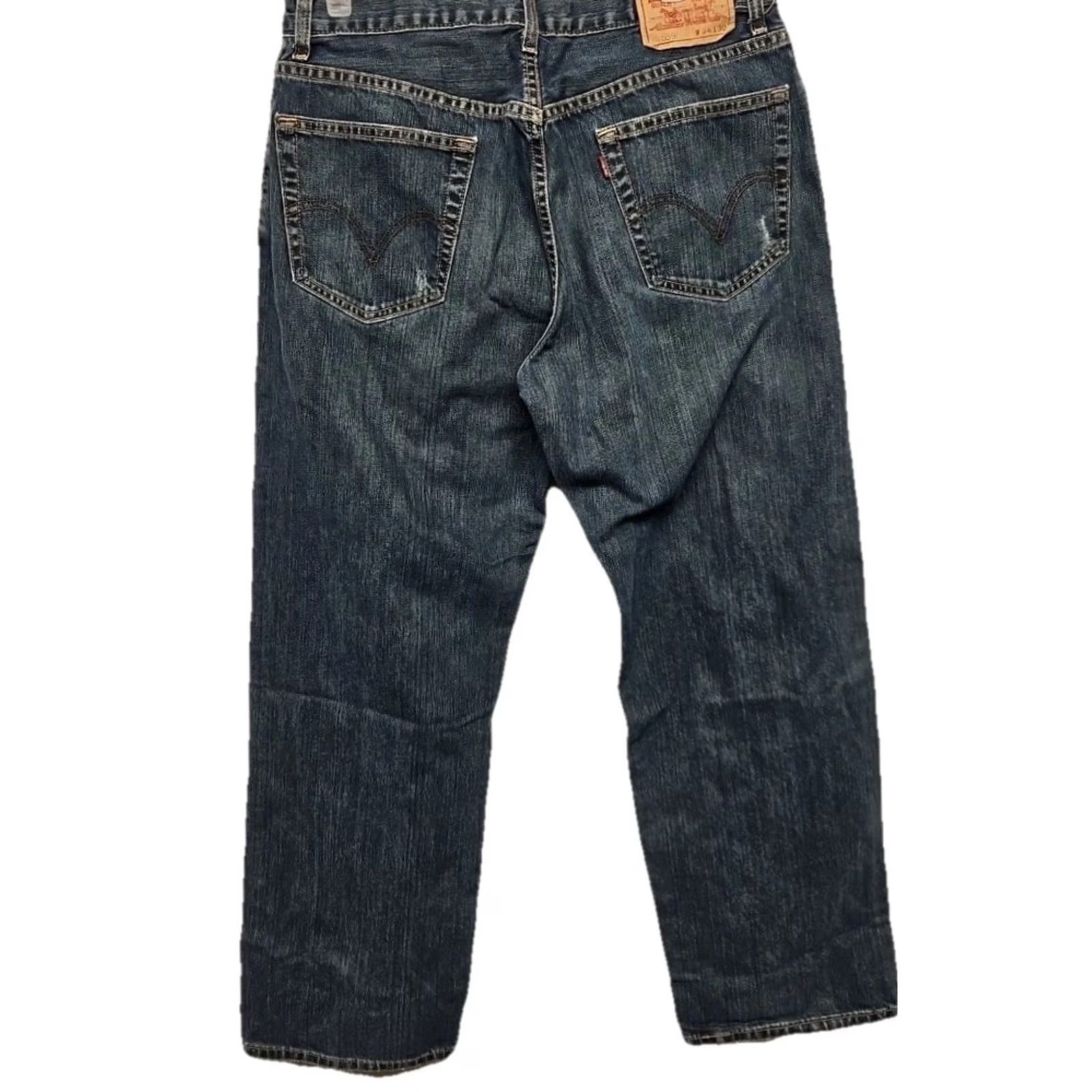 Levi's VINTAGE Levi’s 559 Jeans Men 34 Regular 30 Inseam Blue Denim Relaxed Straight Mid Rise Jeans Men Adjusted to 34x30? Size US 34 / EU 50 - 4 Thumbnail