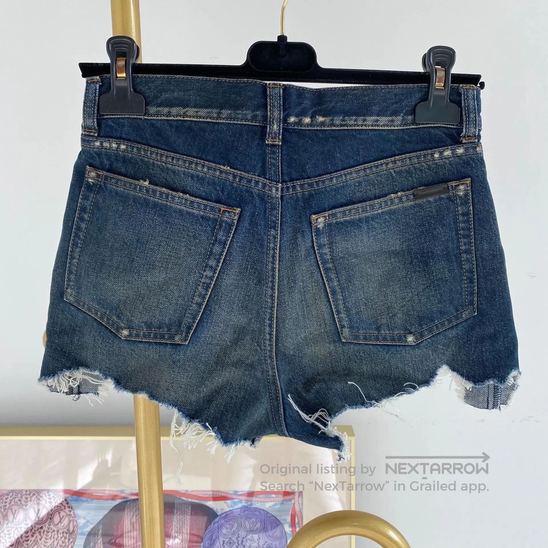Saint Laurent Paris Saint Laurent Blue Denim Shorts 25. Size 25" / US 0 / IT 36 - 2 Thumbnail