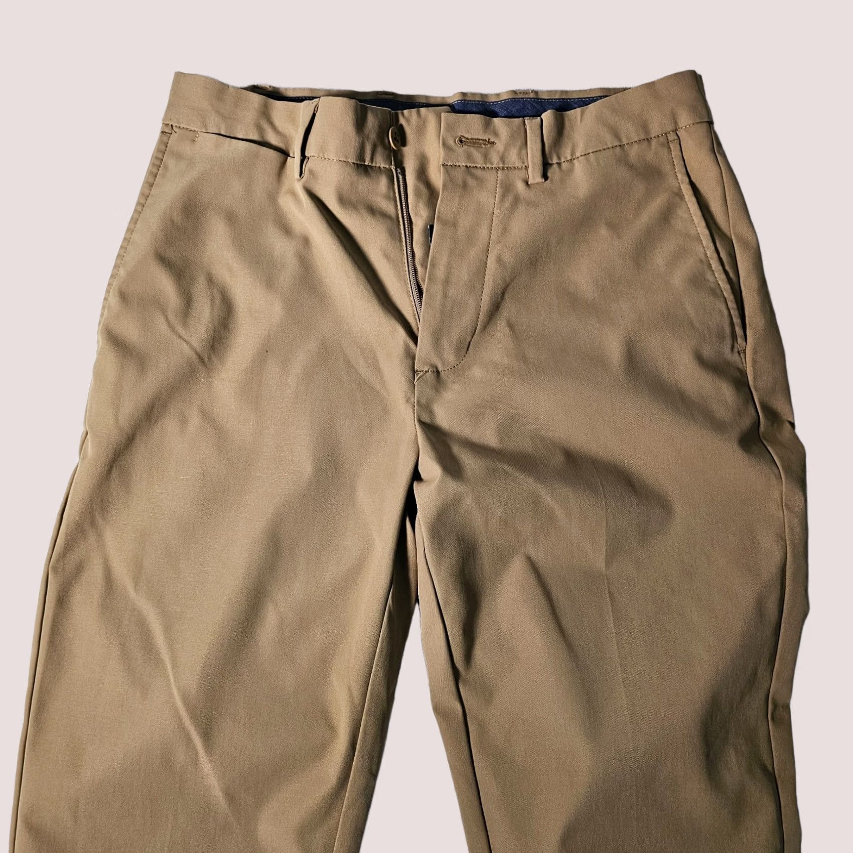 Cremieux Men's Cremieux Pants Atwood Brown Flat Front Polyester 29x32 Chino Pockets Straight Leg Short/Long? Size US 29 - 1 Thumbnail