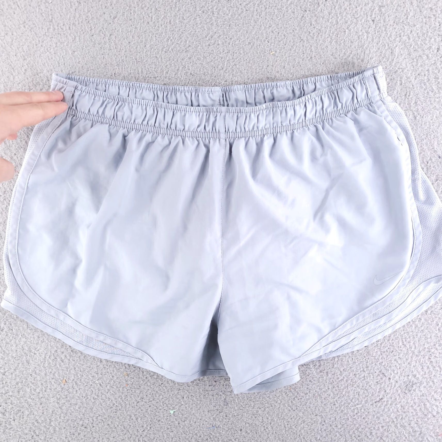 Nike Nike Shorts Womens XL Gray Tempo Brief Lined running Liner Polyester Dri Fit Size 40" / US 18 - 2 Thumbnail