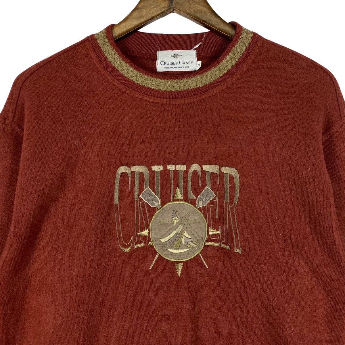 Vintage Vintage Cruiser Craft Crewneck Sweatshirt Orange Pullover Size US M / EU 48-50 / 2 - 4 Thumbnail