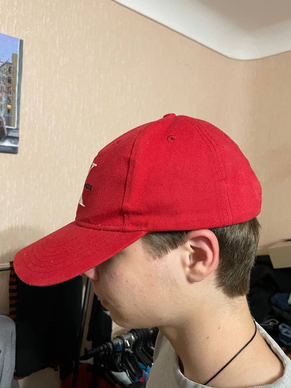 Calvin Klein × Vintage Vintage Calvin Klein Jeans Red Y2K Cap Hat Size ONE SIZE - 3 Thumbnail