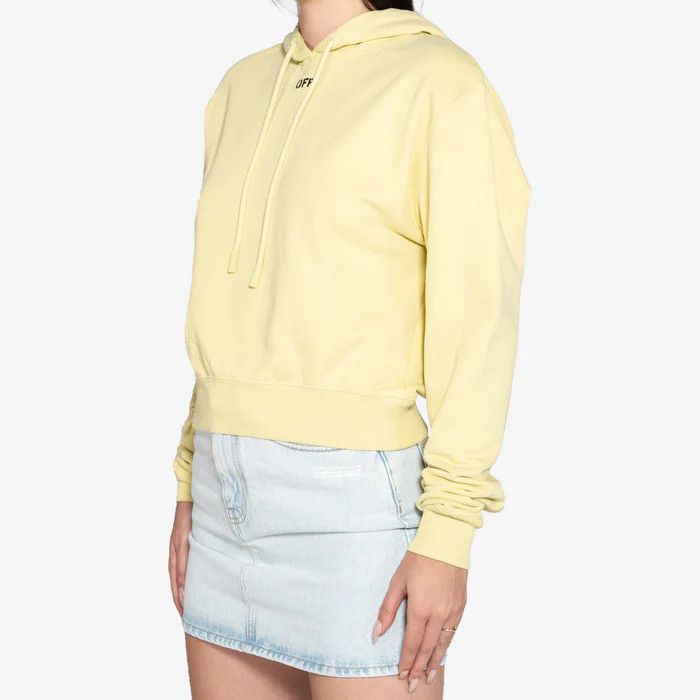 Off-White o1gr1nt1124 3D Off Stamp Cropped Hoodie in Light Green Size S / US 4 / IT 40 - 2 Thumbnail