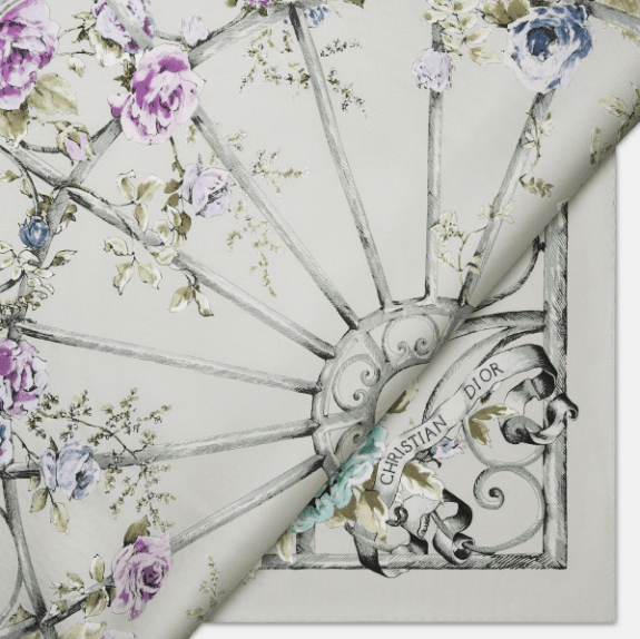 Dior o1w1db10426 31GRA0 Size:OS / 90 Square Scarf in Multicolor Size ONE SIZE - 2 Thumbnail