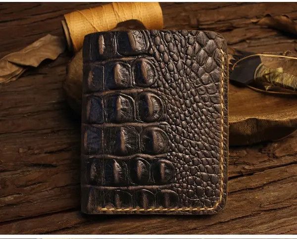 Japanese Brand × Leather Handmade Crocodile Pattern Short Wallet Size ONE SIZE - 2 Thumbnail