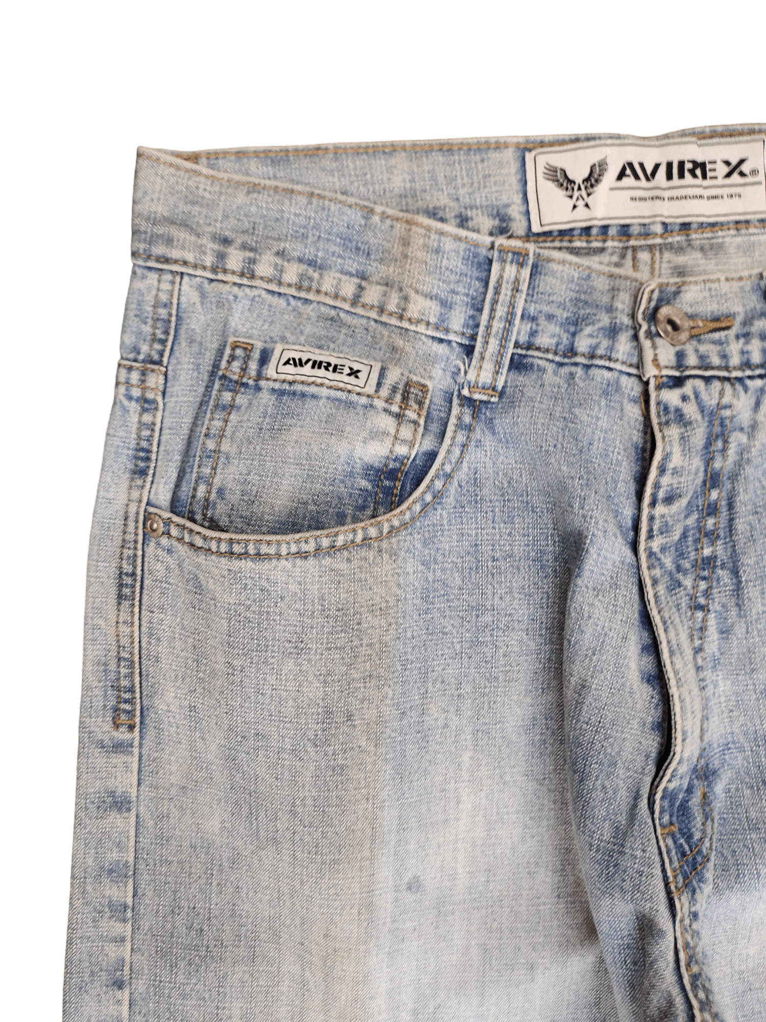Avirex Vintage Avirex Rusty Sand Wash Wide Leg Denim Jeans Size US 32 / EU 48 - 4 Thumbnail
