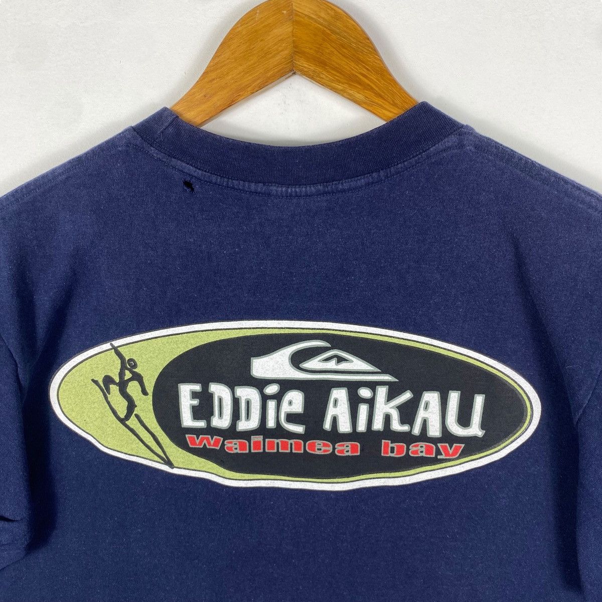 Quiksilver Vintage 90's QUIKSILVER Eddie Aikau Waimea Bay Graphic Tee Size US M / EU 48-50 / 2 - 2 Thumbnail