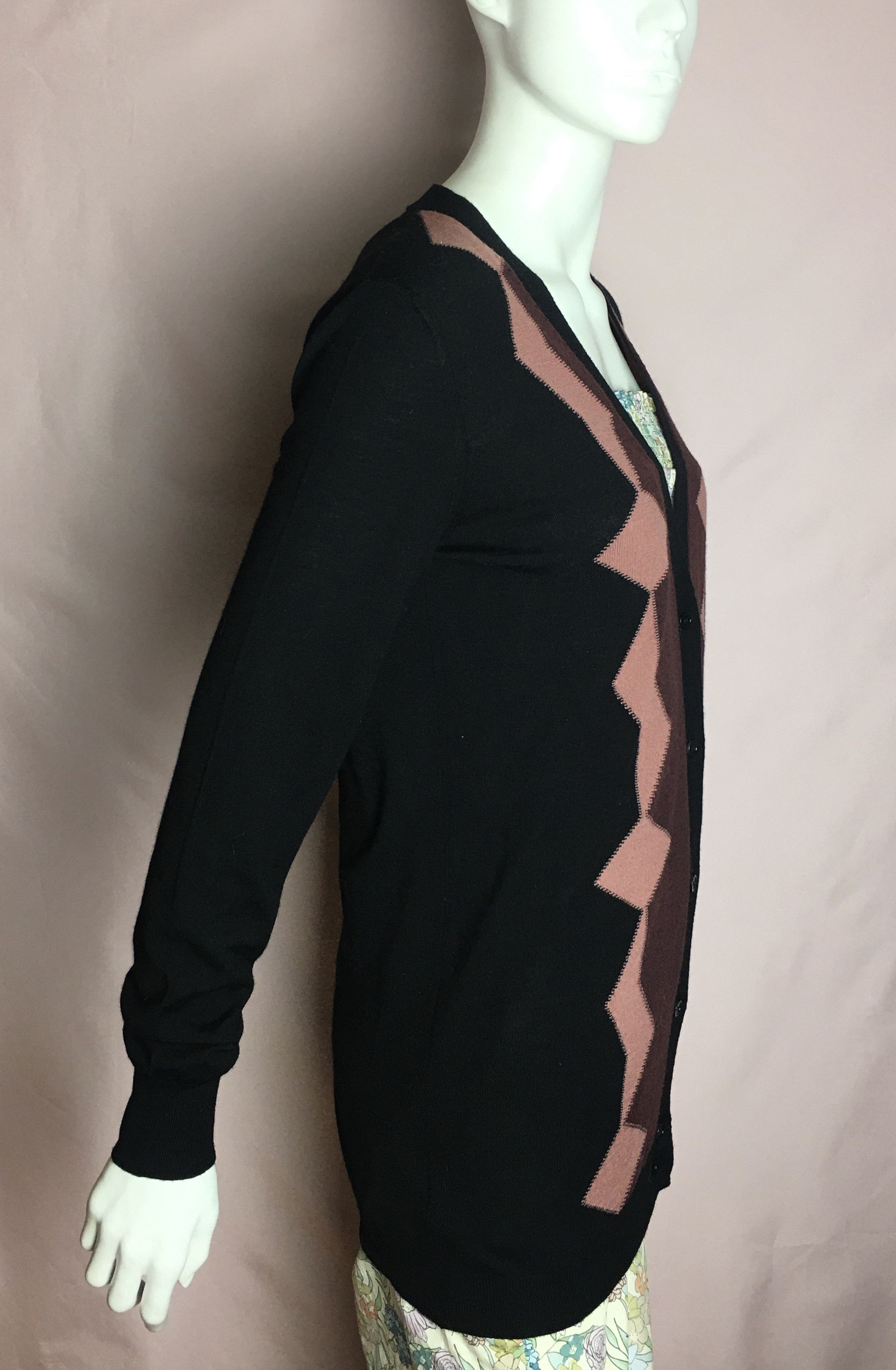 Marni MARNI Virgin Wool Vintage Style Zigzag Cardigan IT 42 Size M / US 6-8 / IT 42-44 - 2 Thumbnail