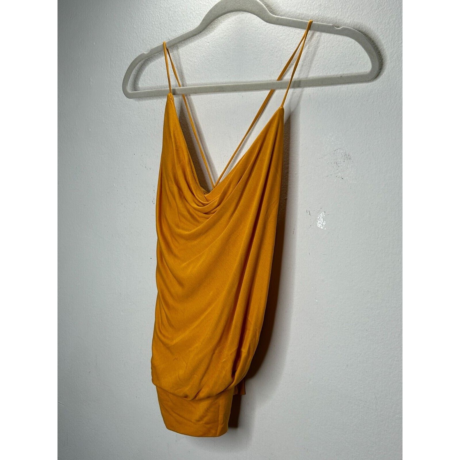 Bcbgmaxazria BCBGMAXAZRIA Orange Flame Drape Criss Cross Tie Back Top XS Size XS / US 0-2 / IT 36-38 - 4 Thumbnail
