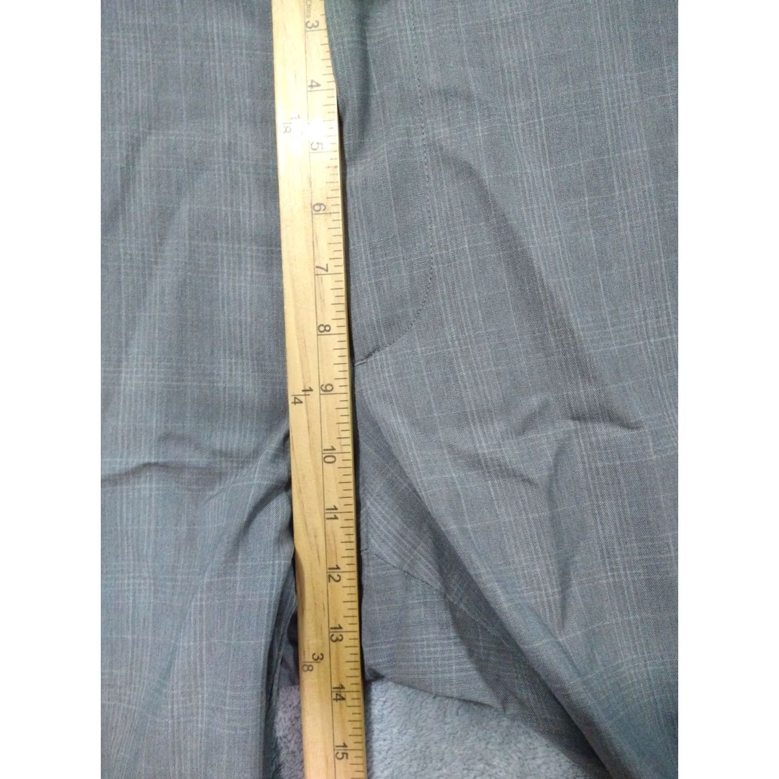Banana Republic Banana Republic Mens Dress Pants Gray Windowpane Plaid Wool Modern Fit 36x32 Size US 36 / EU 52 - 4 Thumbnail
