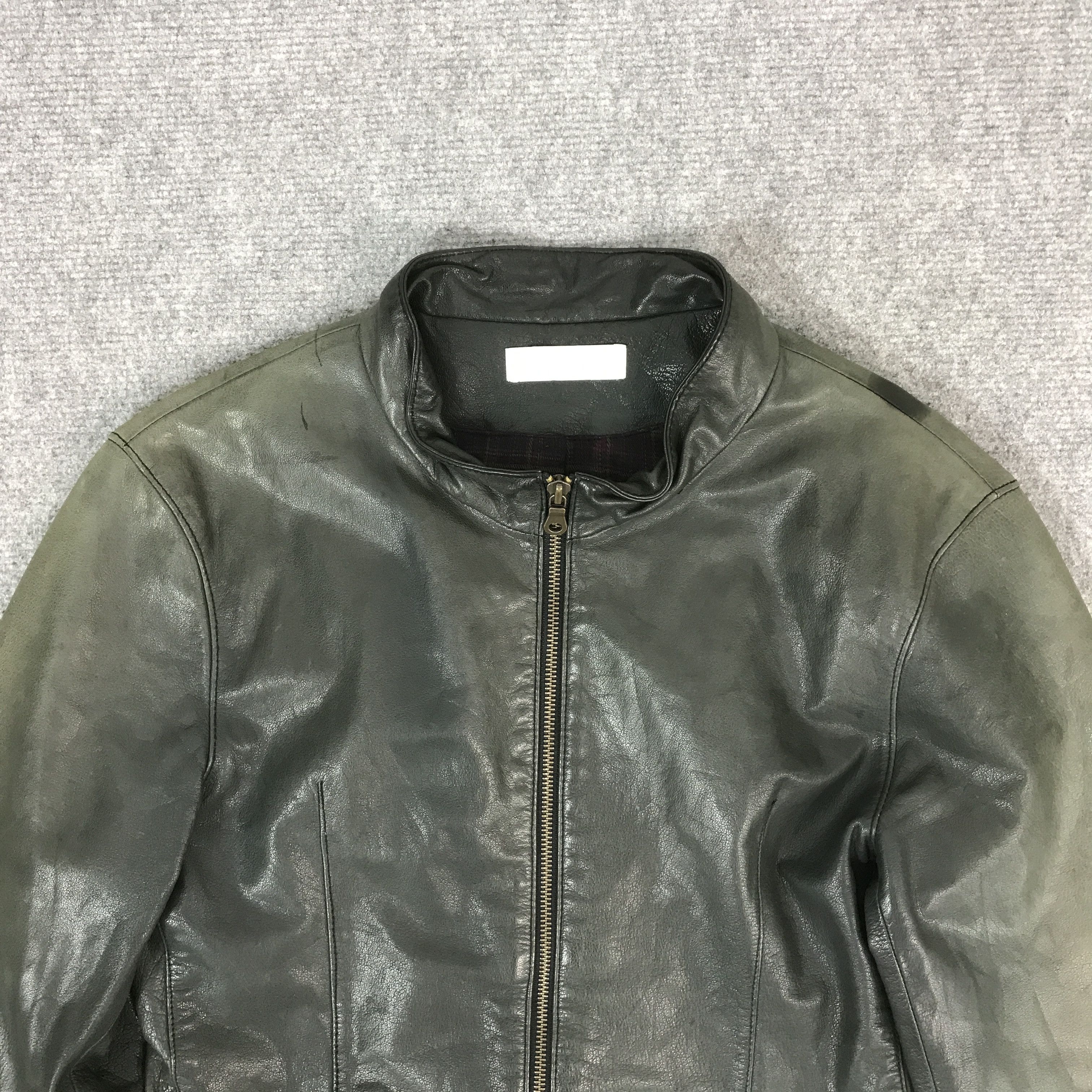 If Six Was Nine LUI'S BRAND JAPAN FADED LEATHER JACKET K66B10 Size US M / EU 48-50 / 2 - 2 Thumbnail