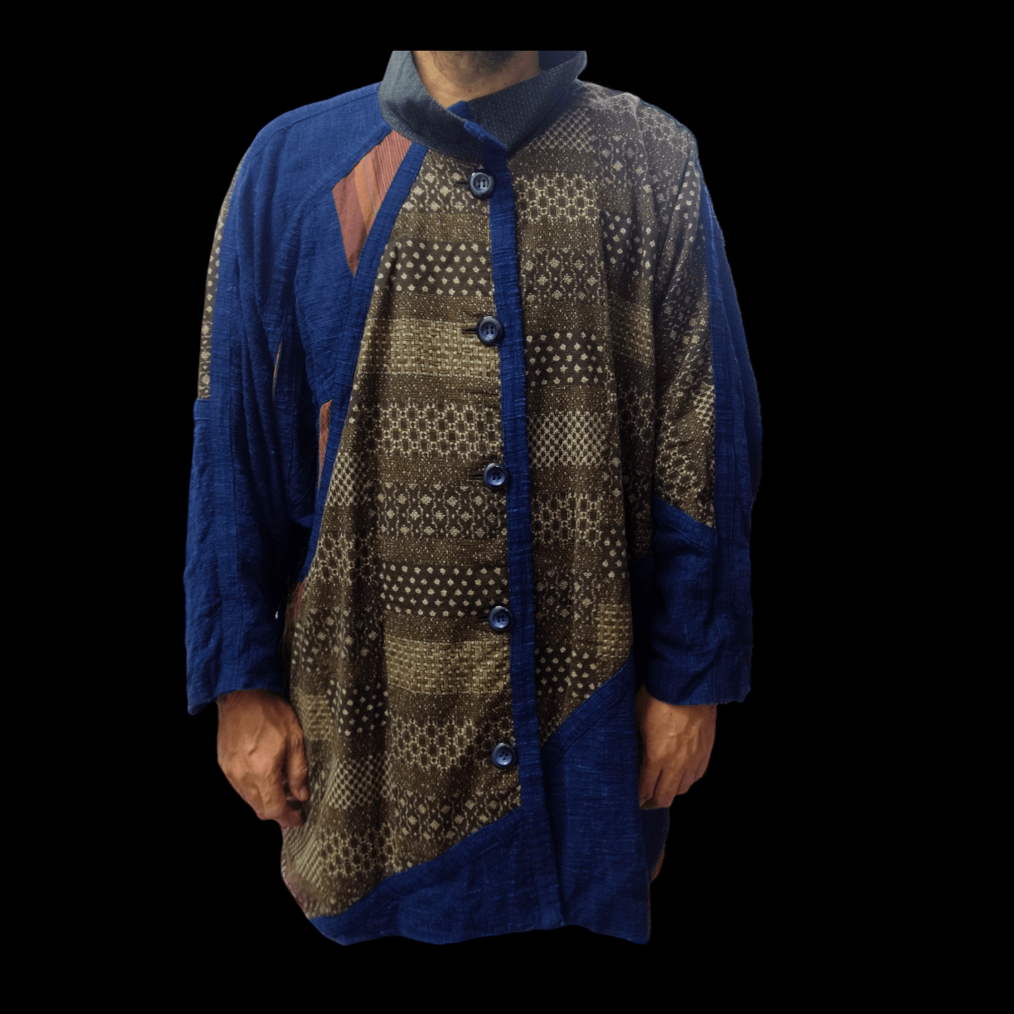 Indigo Japanese Indigo Patchwork Boro Kimono Jacket Size US L / EU 52-54 / 3 - 3 Thumbnail