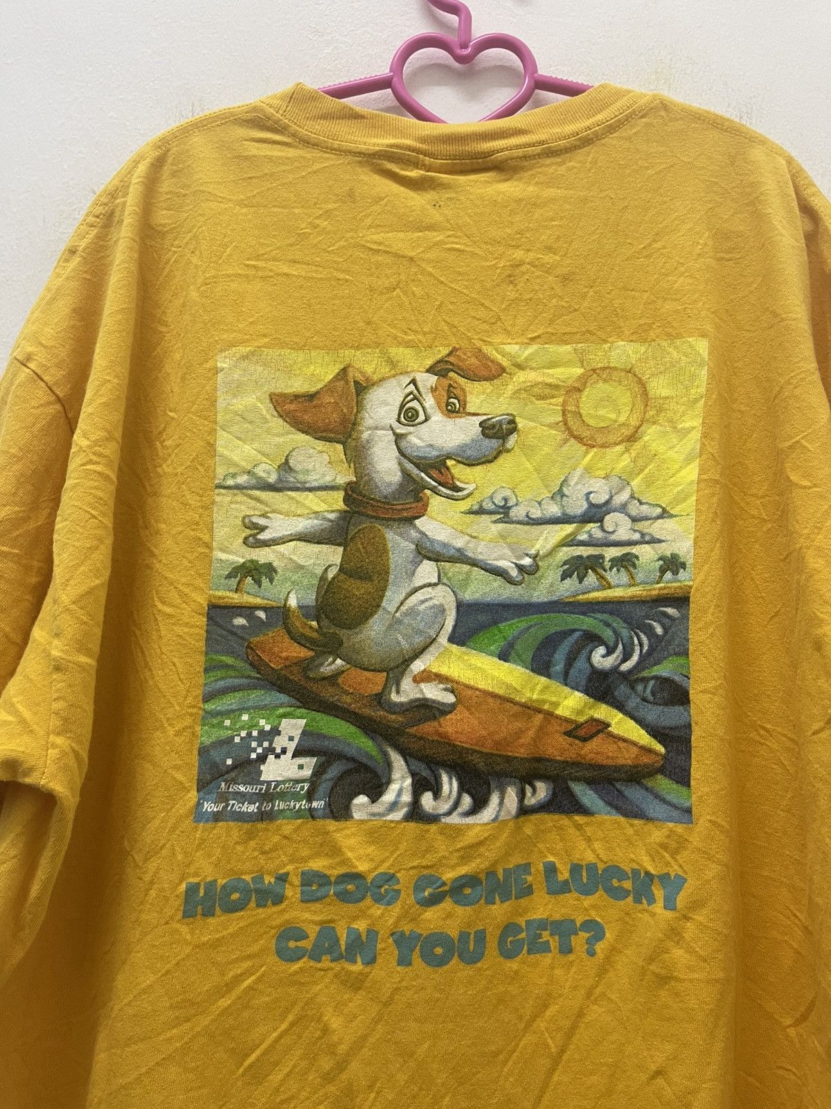 Vintage Rare Vintage DOG GONE LUCKY The Missouri Lottery Surf Promo Size US XL / EU 56 / 4 - 2 Thumbnail