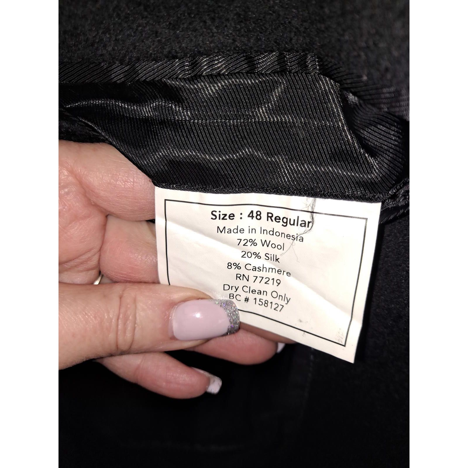 Pronto Uomo Pronto Uomo Couture Black Wool Silk Cashmere Blazer Size 48R Size 48R - 4 Thumbnail