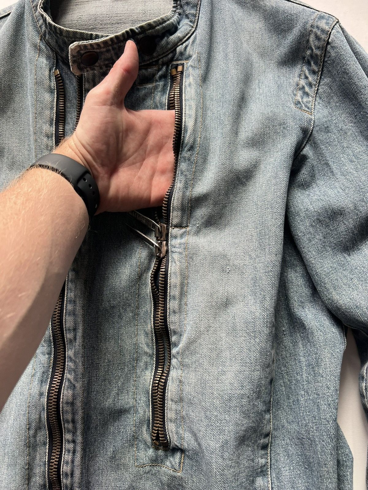 Dirk Bikkembergs Bikkembergs denim bikerjacket Size US M / EU 48-50 / 2 - 8 Thumbnail