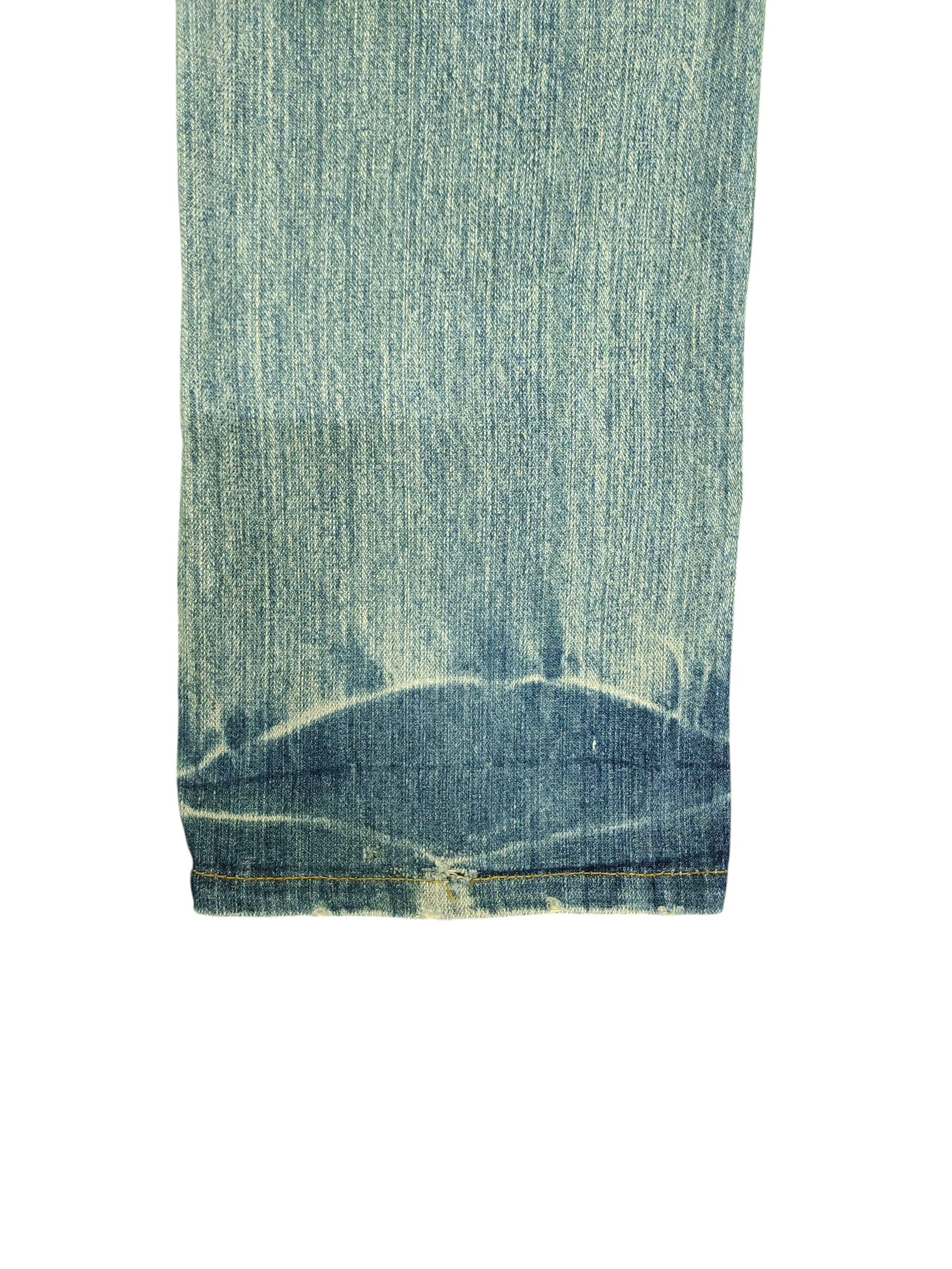 Undercover Loma Point Japan Jeans - Peace Logo Distress Grunge Denim Size US 32 / EU 48 - 6 Thumbnail