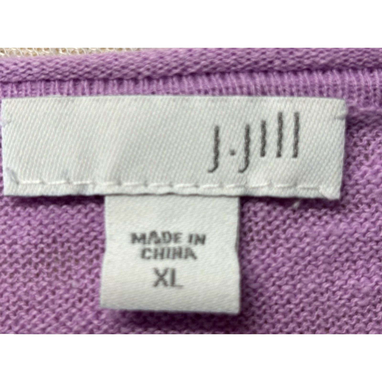 J. Jill J. Jill Women’s Sweater X-Large Linen Blend Lavender Coastal Slouchy Breathable Size XL / US 12-14 / IT 48-50 - 6 Thumbnail