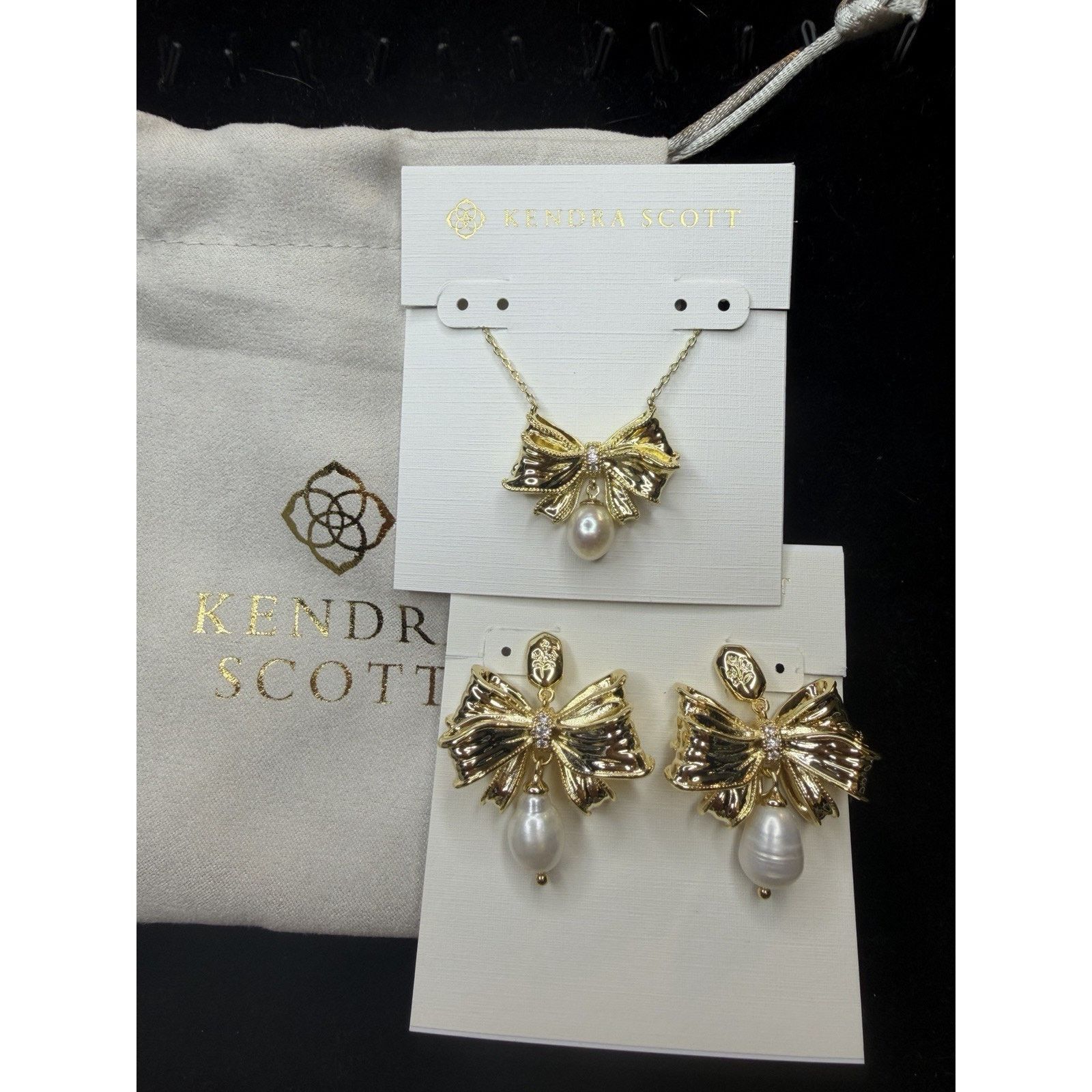 Kendra Scott Kendra Scott x Love Shack Fancy Bow Necklace Earrings Set Size ONE SIZE - 6 Thumbnail