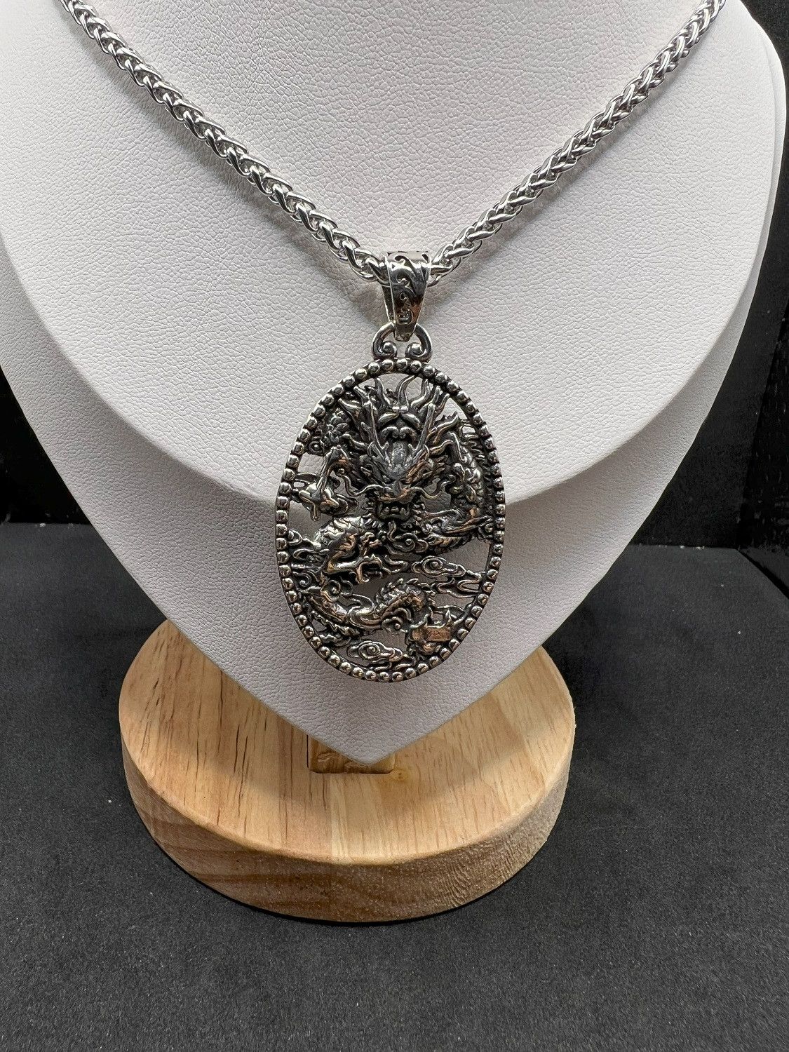 Jewelry Dragon Silver Chain Necklace Size ONE SIZE - 3 Thumbnail