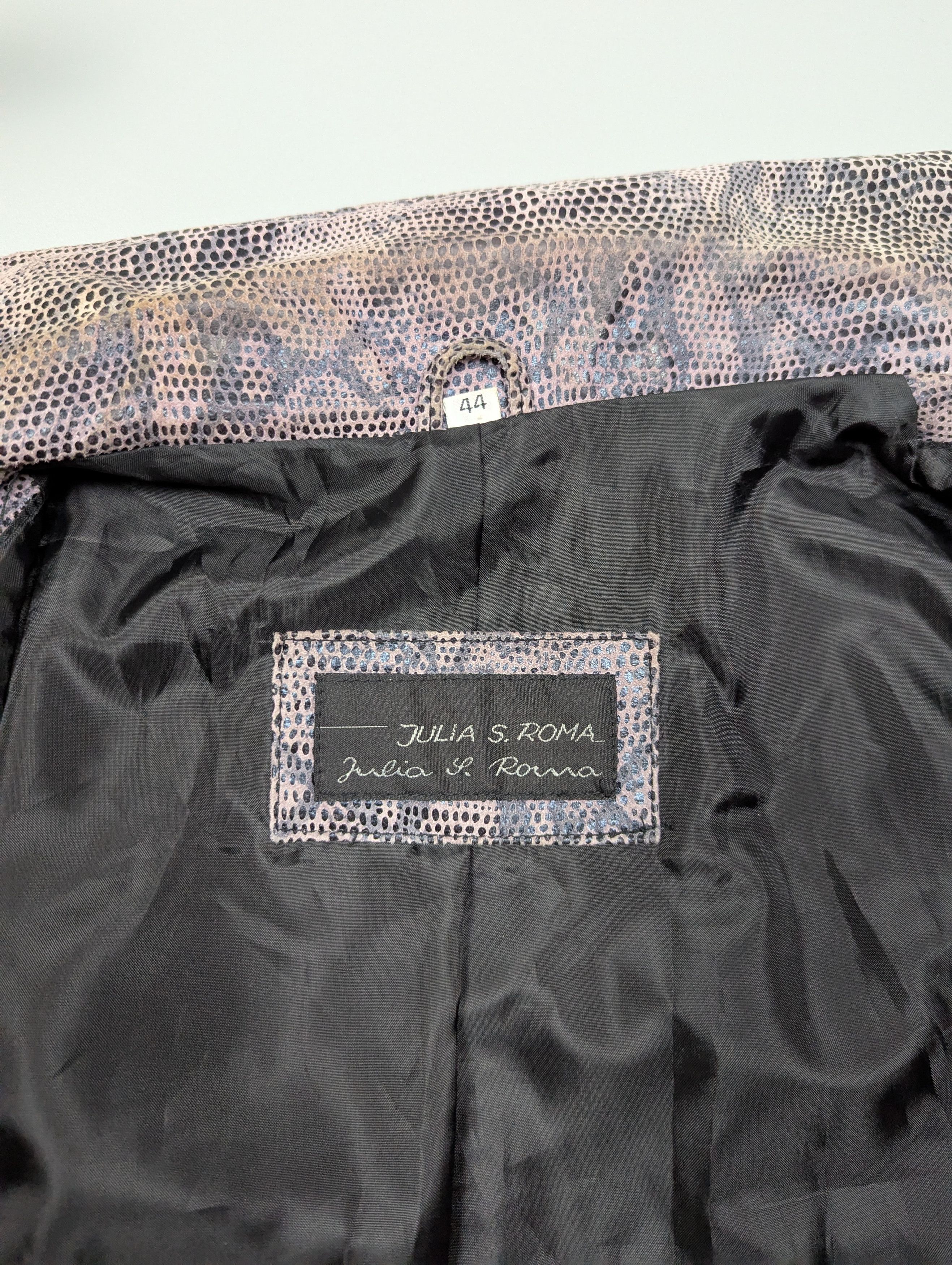 Genuine Leather Julia S Roma Vintage Snake Print Leather Jacket Women’s M/L Size L / US 10 / IT 46 - 7 Thumbnail