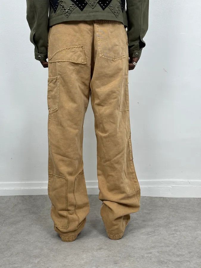 Armani 2000s Armani Irregular Straight Relaxed Beige Pants Size US 30 / EU 46 - 3 Thumbnail