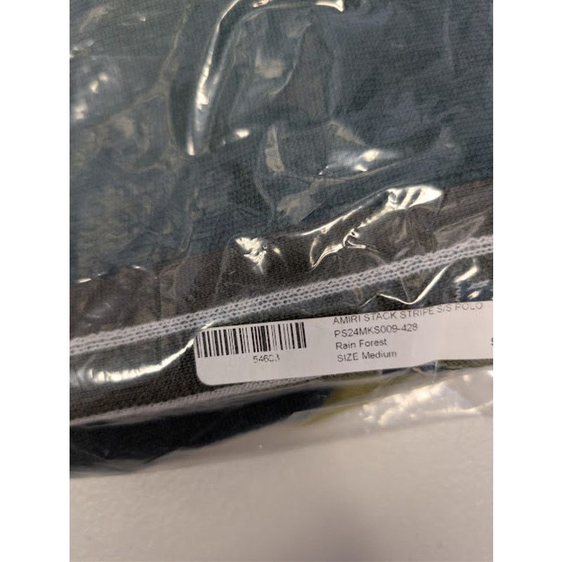 Amiri o1rshd1 Stack Stripe Short Sleeve Polo Shirt in Green Size US M / EU 48-50 / 2 - 22 Thumbnail