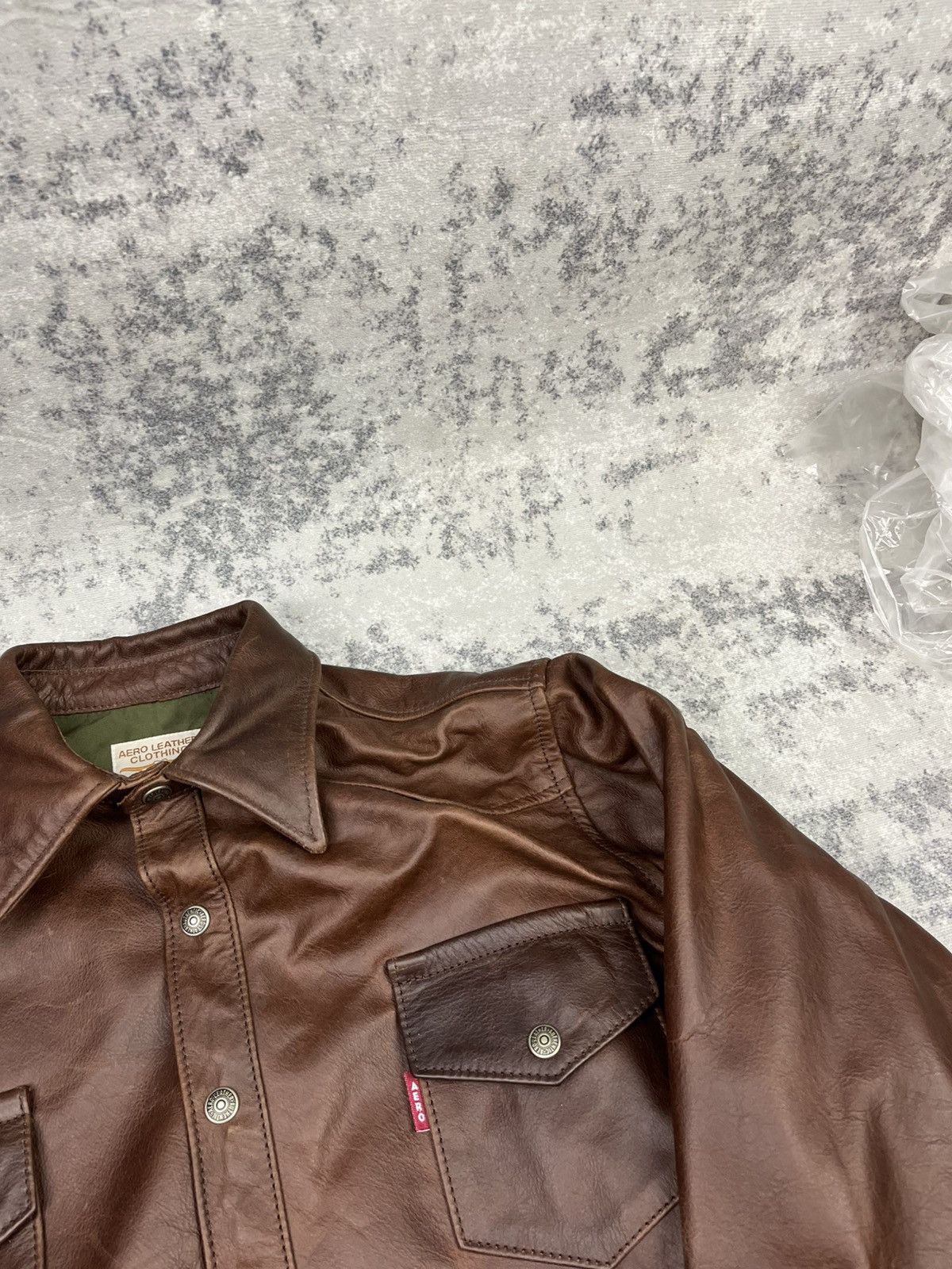Aero Leathers Leather jacket brown Size US XL / EU 56 / 4 - 3 Thumbnail