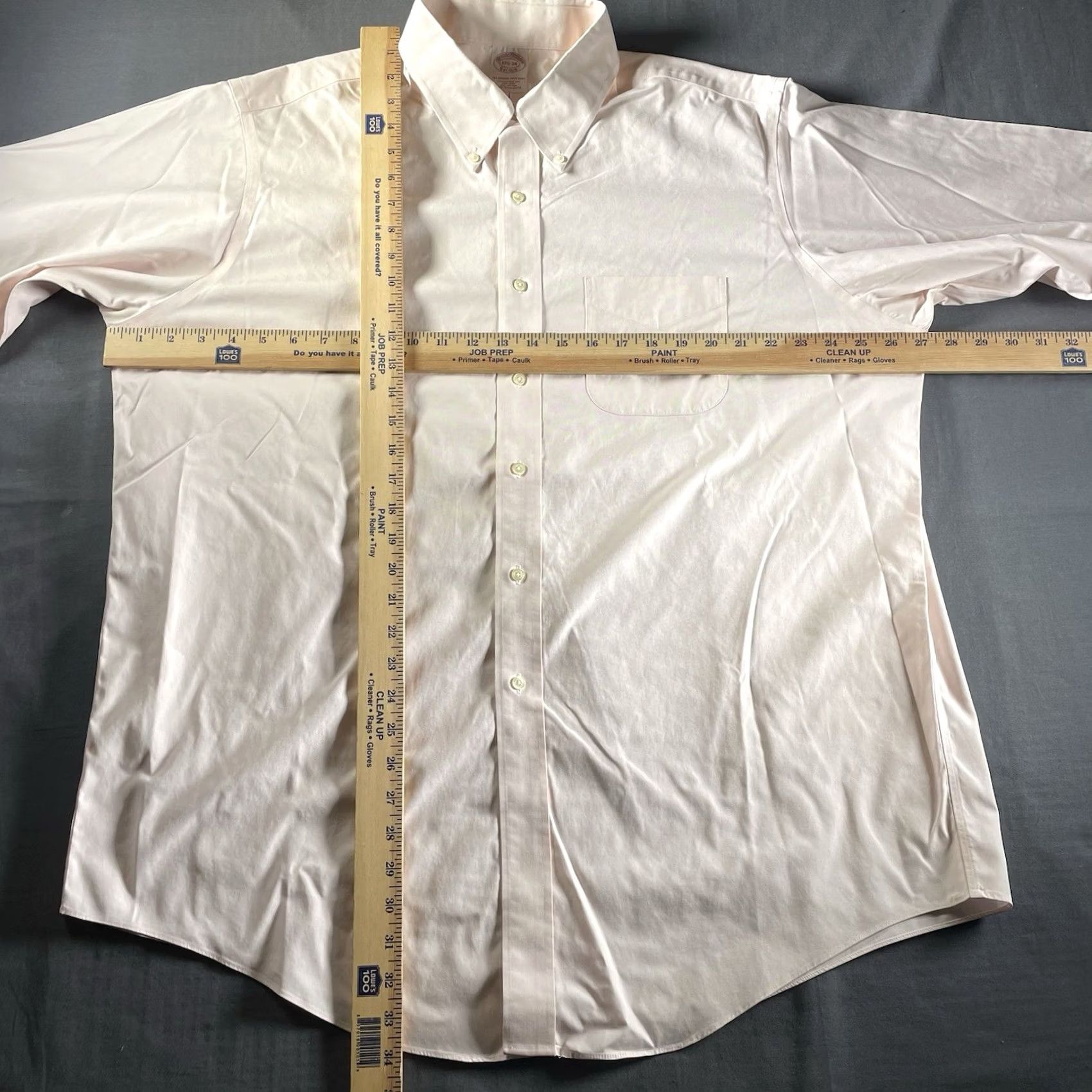 Brooks Brothers Brooks Brothers Dress Shirt Mens Regular Pink 17.5 34 Long Sleeve Button Up Cotton Non-Iron Size 48R - 4 Thumbnail