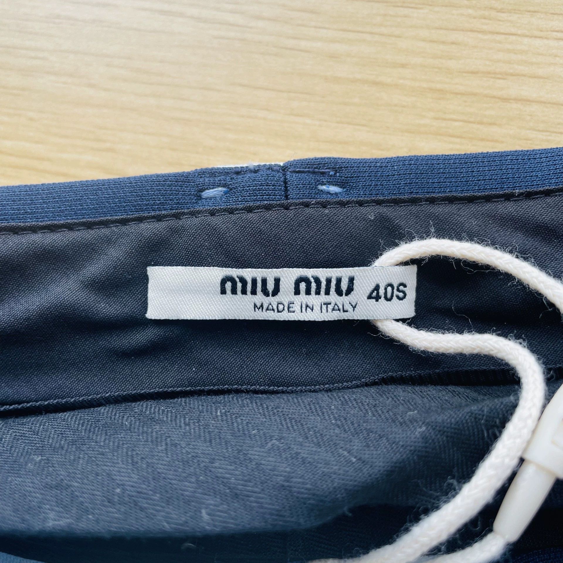 Miu Miu MIU MIU Women's 99 New FurTrimmed Blue Wideleg Pants 40s Size 27" / US 4 / IT 40 - 5 Thumbnail