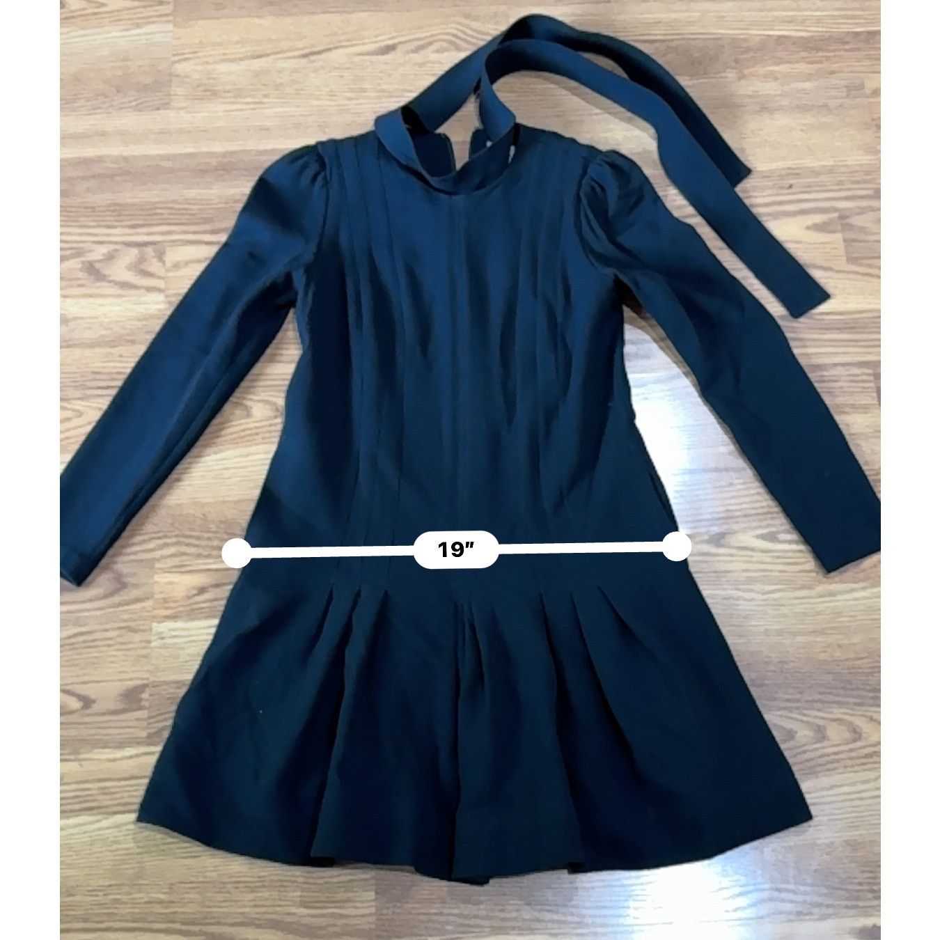 Lela Rose Lela Rose black long sleeve wool blend flounced dress size 0 Size XS / US 0-2 / IT 36-38 - 10 Thumbnail