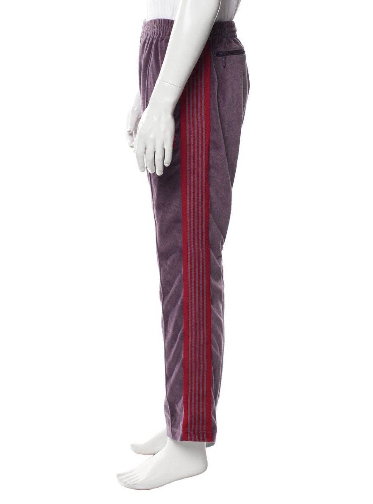 Needles Needles Striped Velour Lounge Bottoms Pants Purple Red Size US 31 - 2 Thumbnail