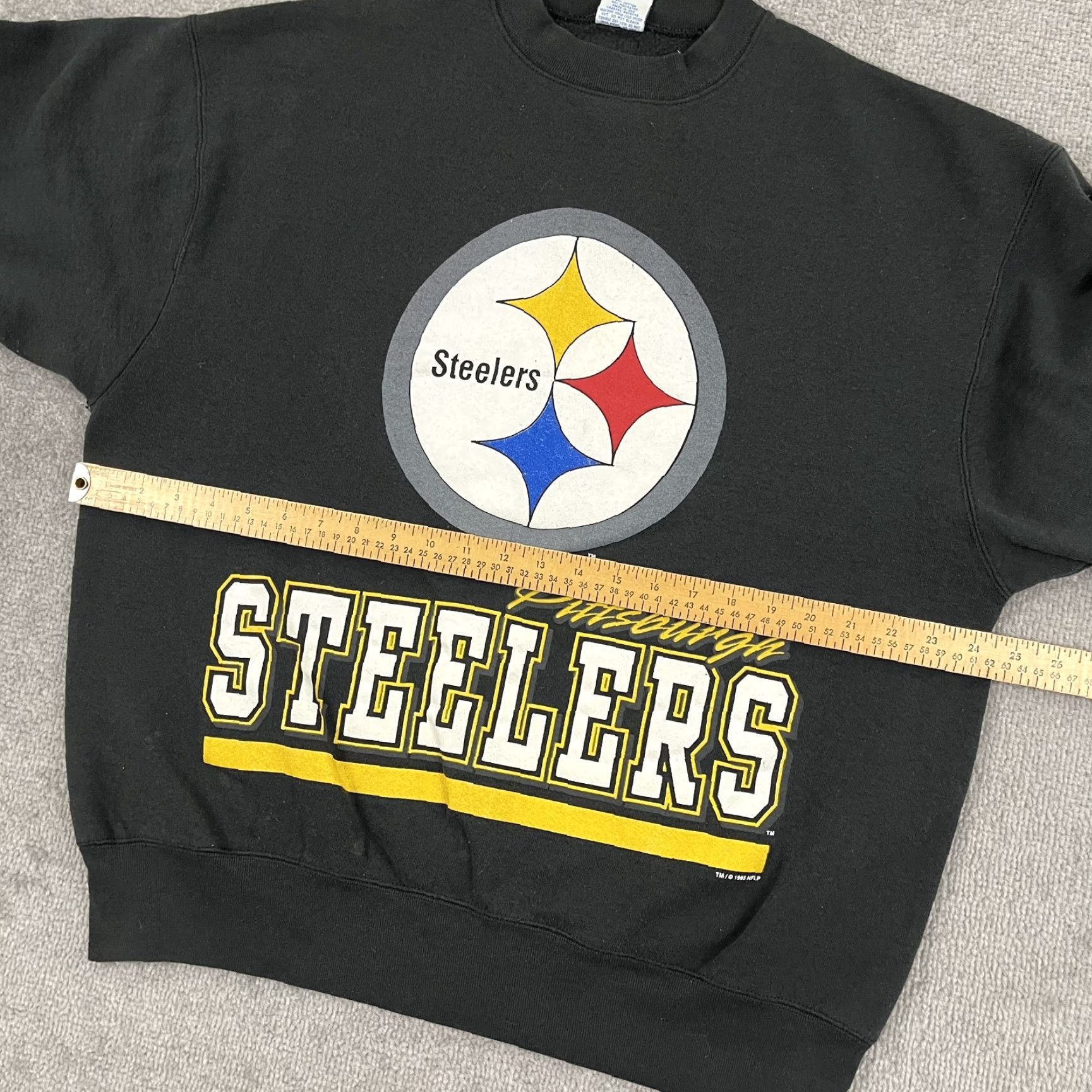 Salem Sportswear VTG Pittsburgh Steelers Sweatshirt Mens XL Black Salem Sportswear Retro Graphic Print Size US XL / EU 56 / 4 - 6 Thumbnail