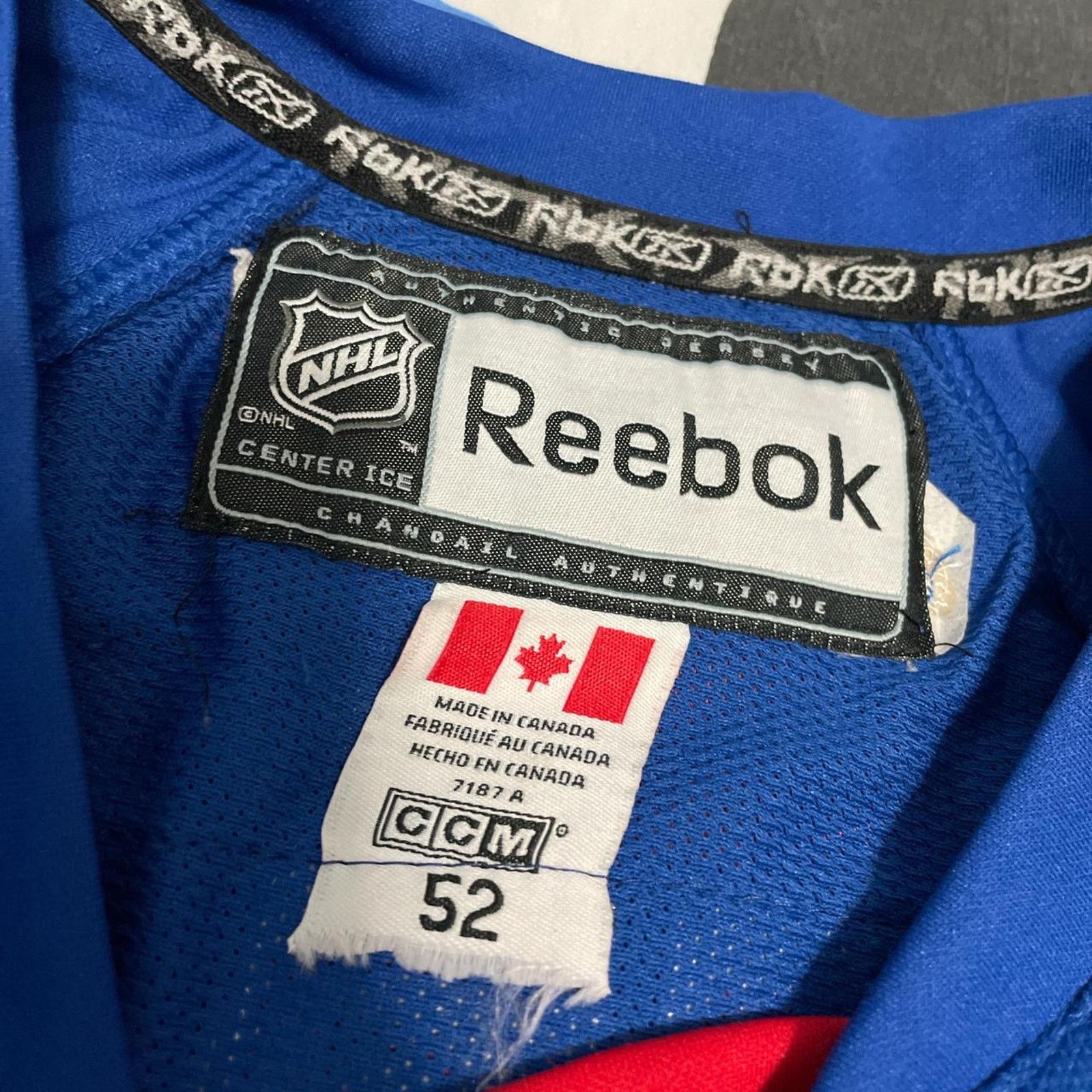 NHL × Reebok Reebok NHL Marc Staal Hockey Stanley Cup Fight Strap Jersey Size US XL / EU 56 / 4 - 8 Thumbnail
