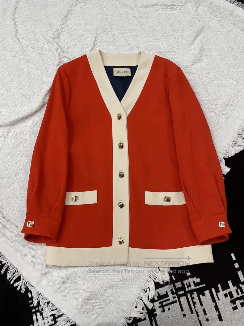 Gucci Gucci Red cardigan coat Size XS / US 0-2 / IT 36-38 - 1 Thumbnail