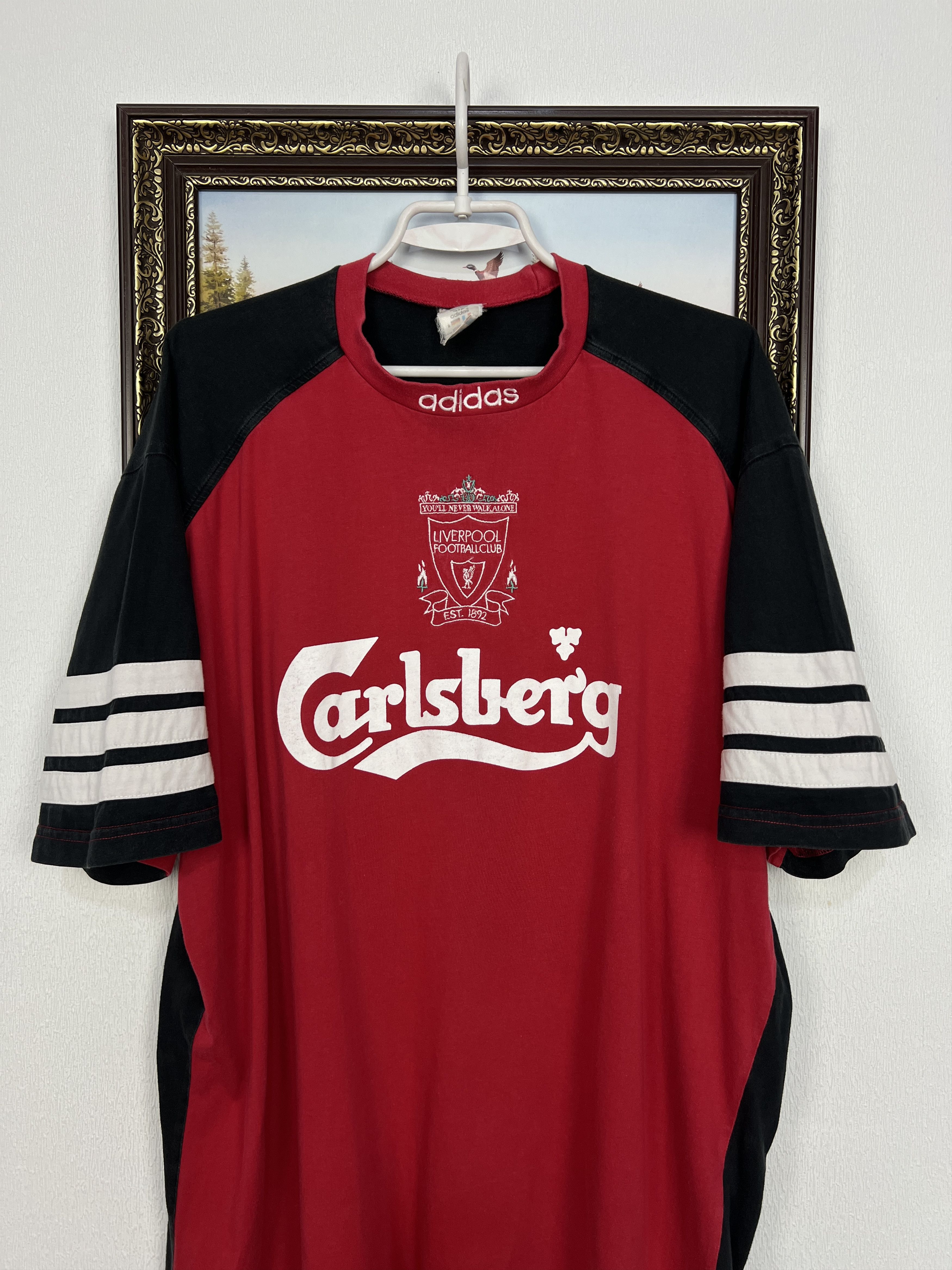 Adidas Vintage 90's Adidas Liverpool Football Train Shirt Soccer Size US L / EU 52-54 / 3 - 2 Thumbnail