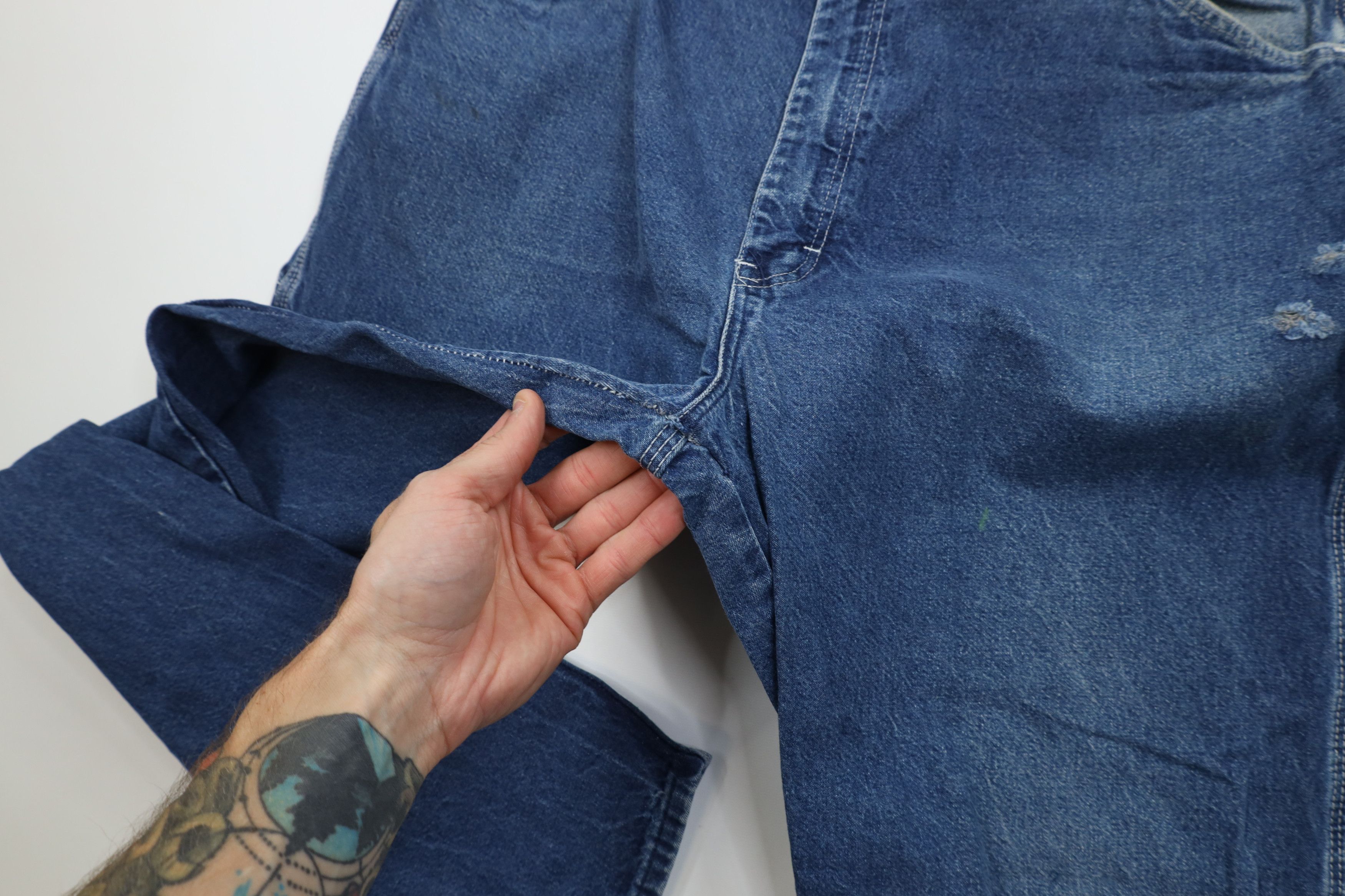 Dickies Vintage 90s Dickies Workwear Wide Leg Dungaree Denim Jeans Size US 38 / EU 54 - 7 Thumbnail