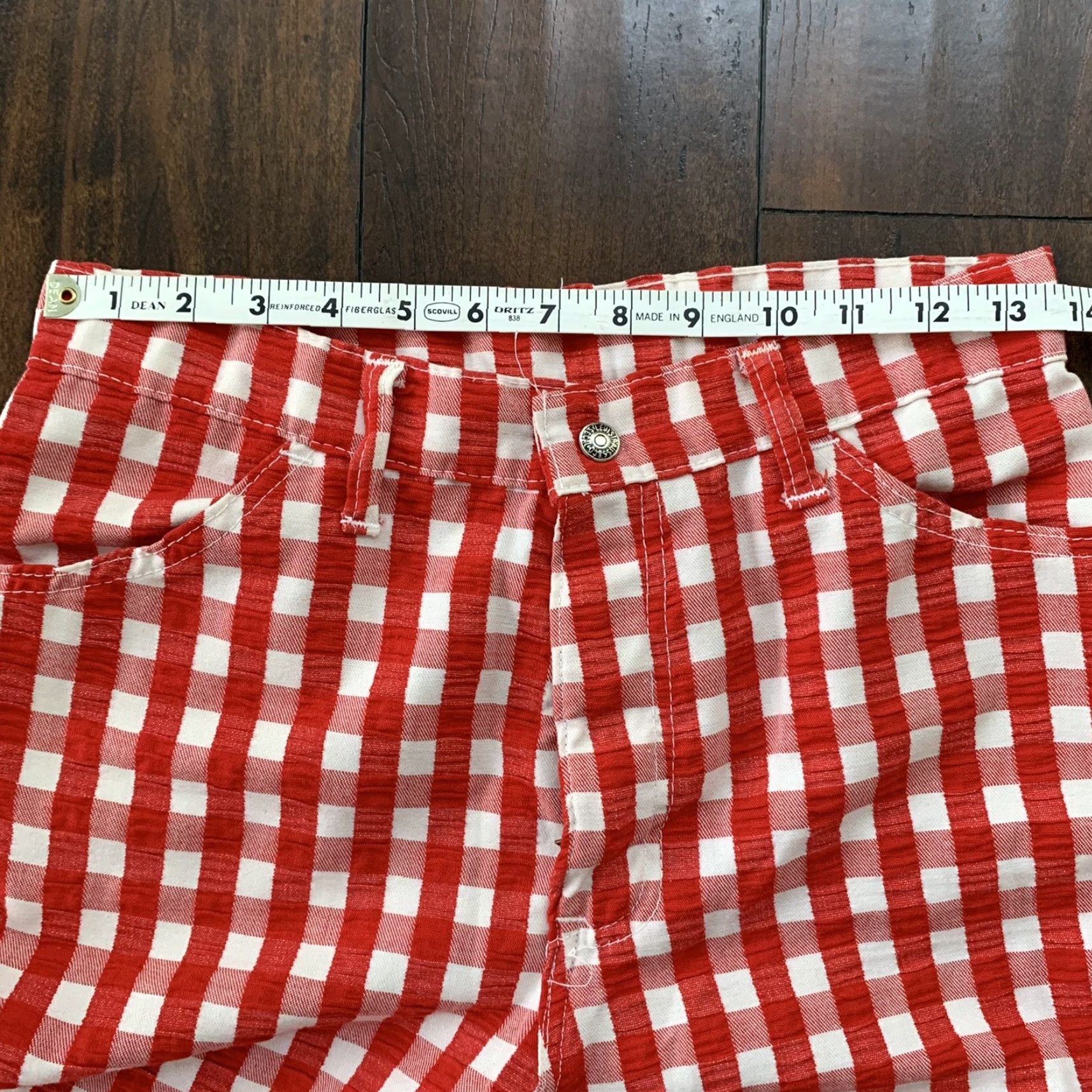 Levi's VINTAGE Levi's 60s Big E Flare Pants Unisex Adults 27 Red Denim Bootcut 517 1960s Size US 27 - 6 Thumbnail