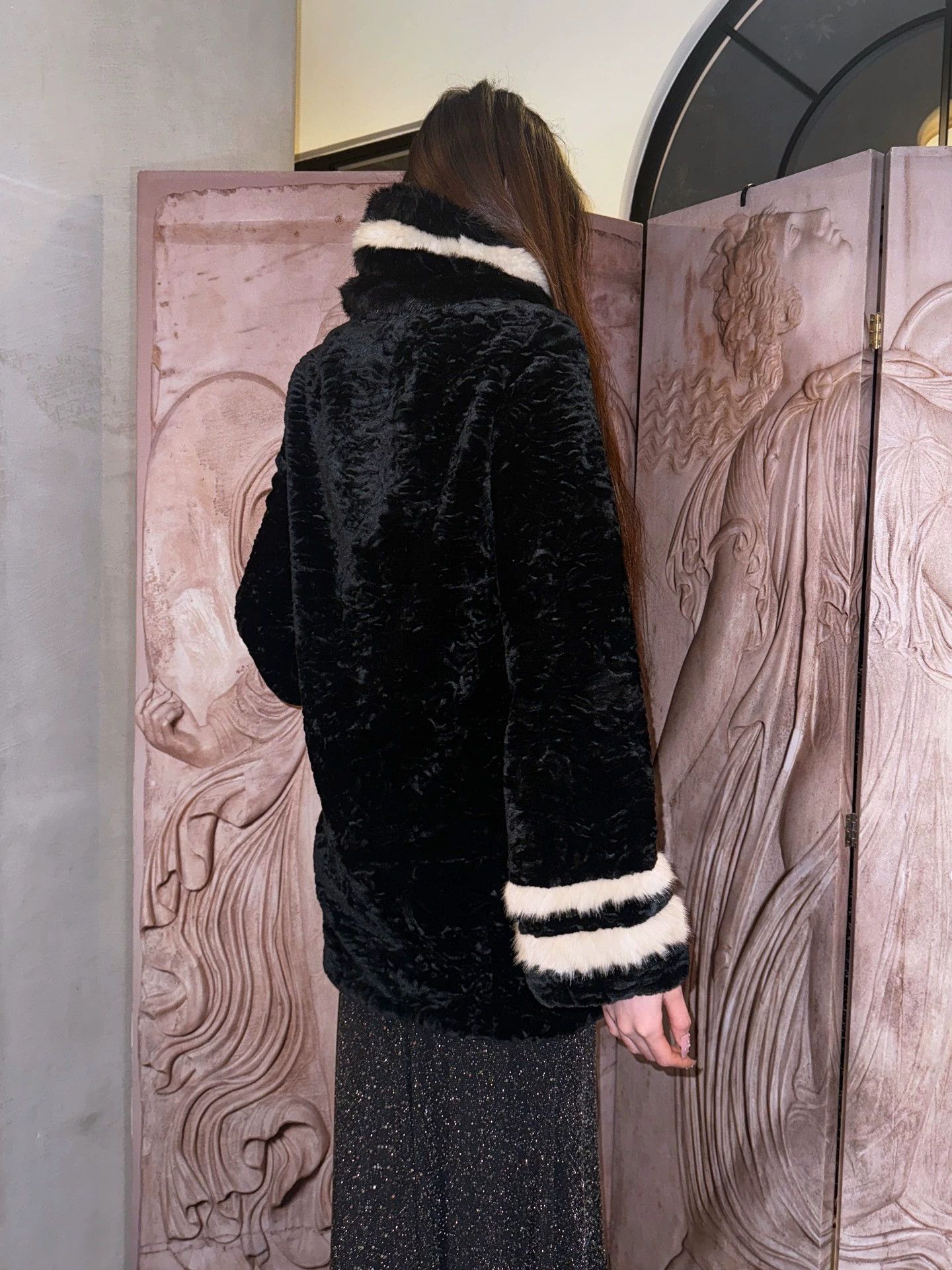 Other save the queen STQ eco fur coat w/ scarf 40/96/85 Size M / US 6-8 / IT 42-44 - 9 Thumbnail