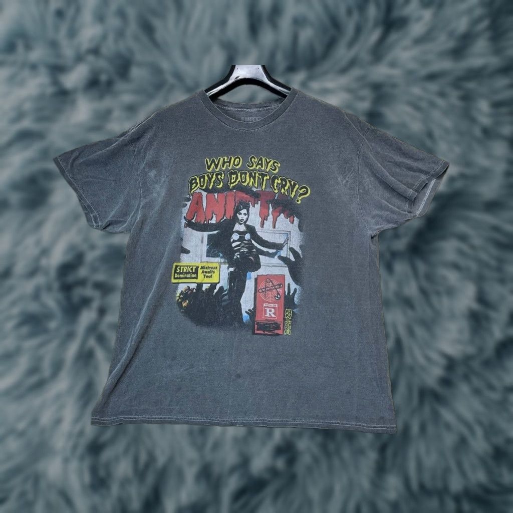 Vintage VINTAGE Anitta T-Shirt Unisex Adults L Black Graphic Tee Who Says Boys Don't Cry Woman Shirt Girl Theme Size US L / EU 52-54 / 3 - 1 Thumbnail