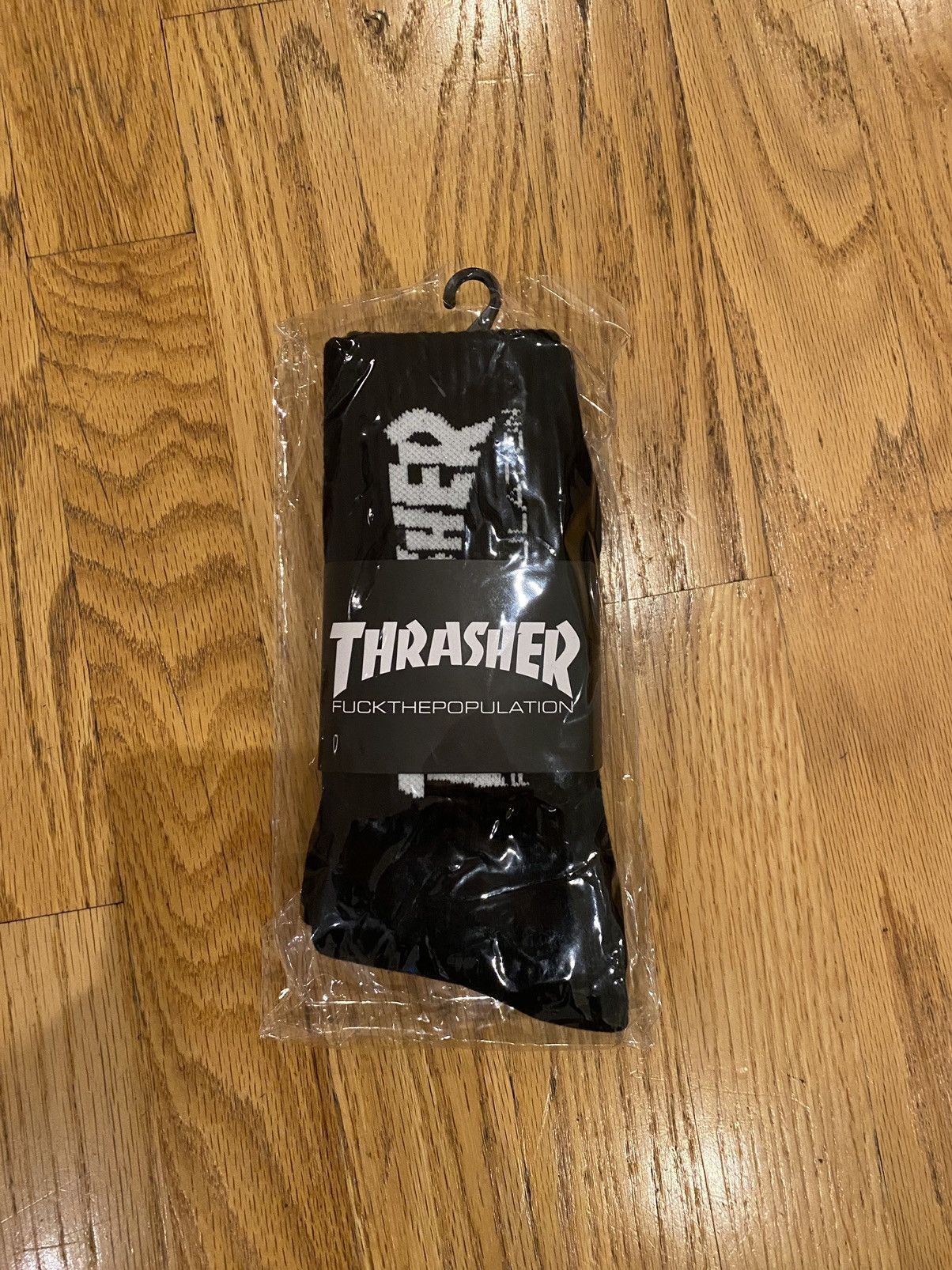 Fuck The Population × Thrasher FTP Thrasher Socks Black Size ONE SIZE - 1 Thumbnail