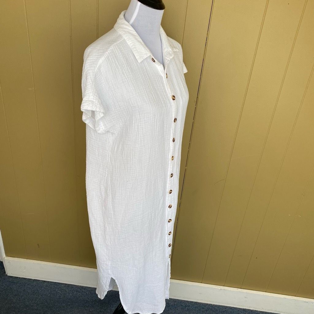 Other Women’s button down short sleeve maxi collar dress or swim c Size S / US 4 / IT 40 - 4 Thumbnail