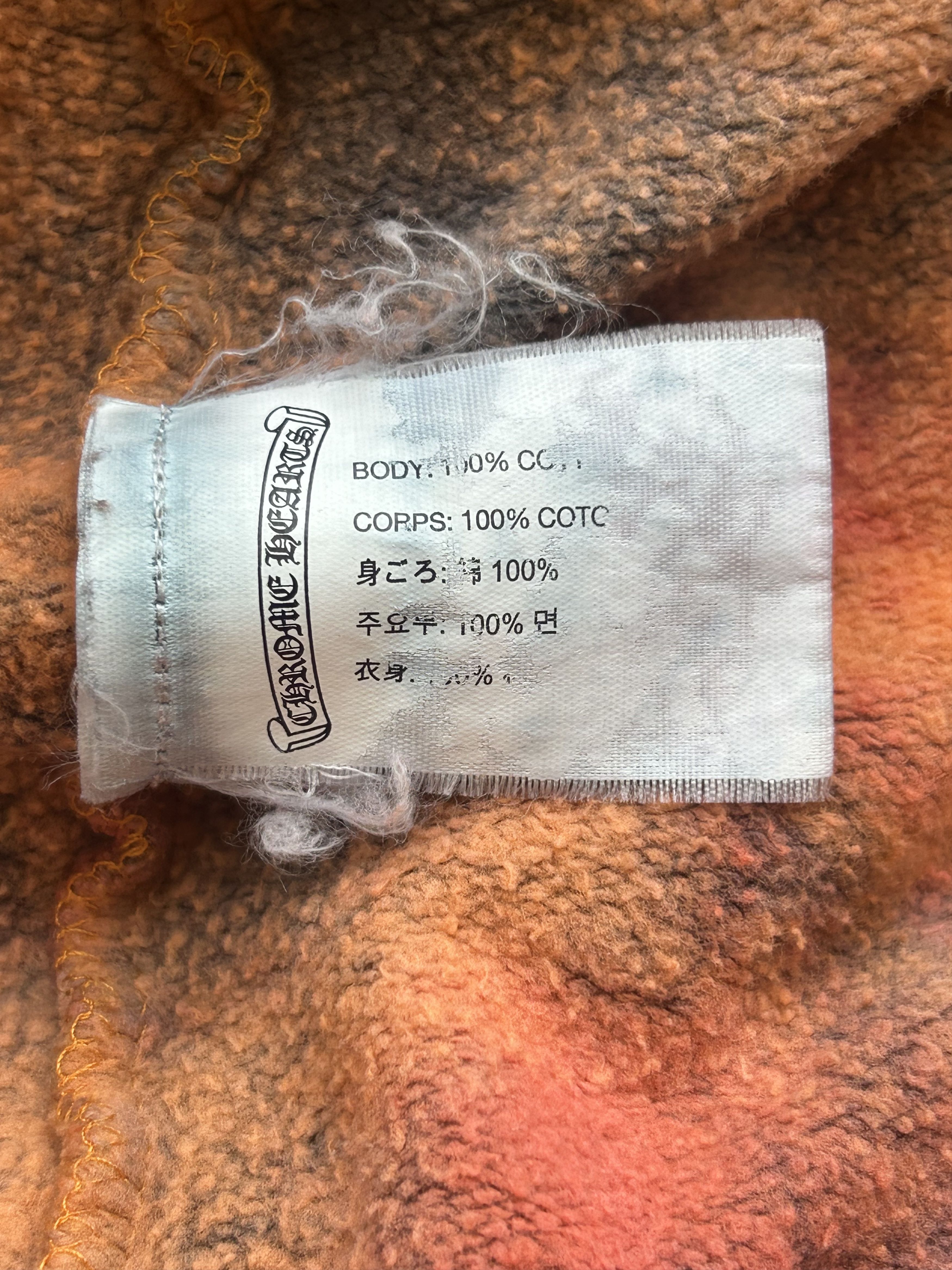 Chrome Hearts Off-White CVTVLIST Multicolor Tie-Dye Bleached Hoodie Size US XL / EU 56 / 4 - 4 Thumbnail