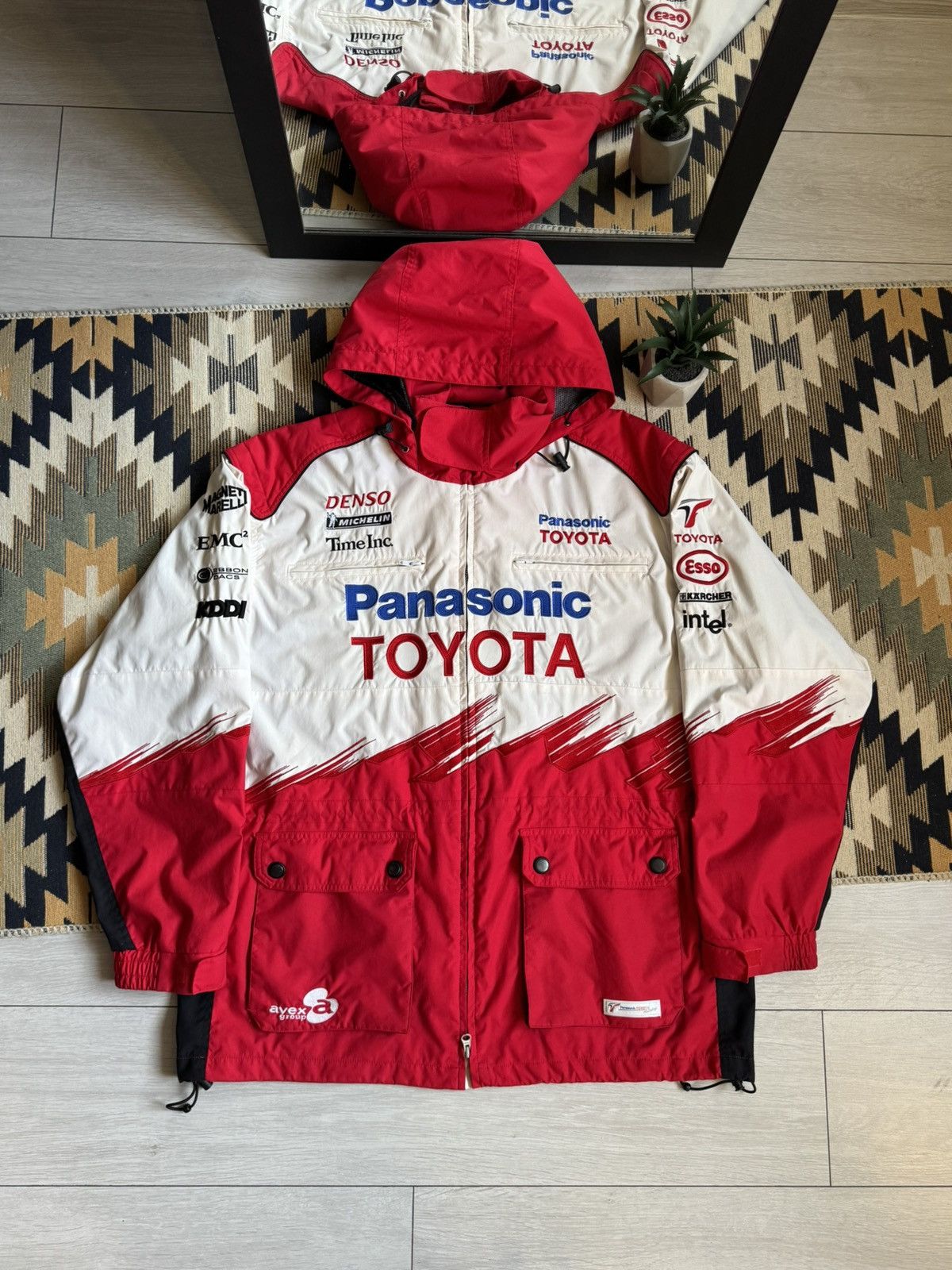 Vintage Vintage Toyota Panasonic Formula 1 Racing Jacket Size US XL / EU 56 / 4 - 1 Thumbnail