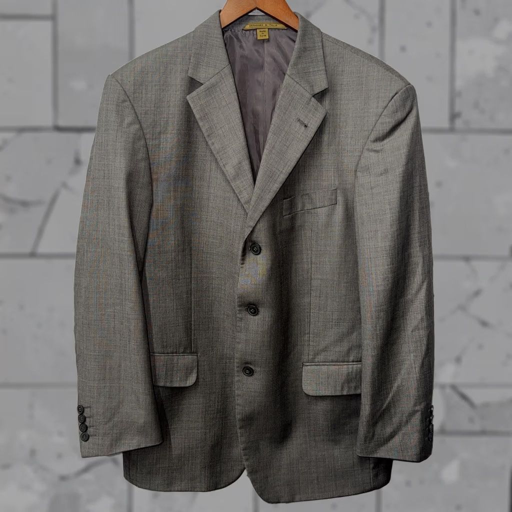Vintage Giorgio Cosani Sport Coat Gray 120s Wool/Cashmere Mens 42R Regular Wool Lining Sports Theme Jacket Size US XS / EU 42 / 0 - 1 Thumbnail