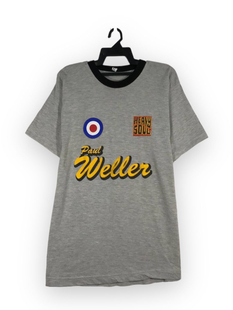 image of Band Tees x Vintage 1997 Paul Weller The Jam Mod Vespa in Grey, Men's (Size XL)