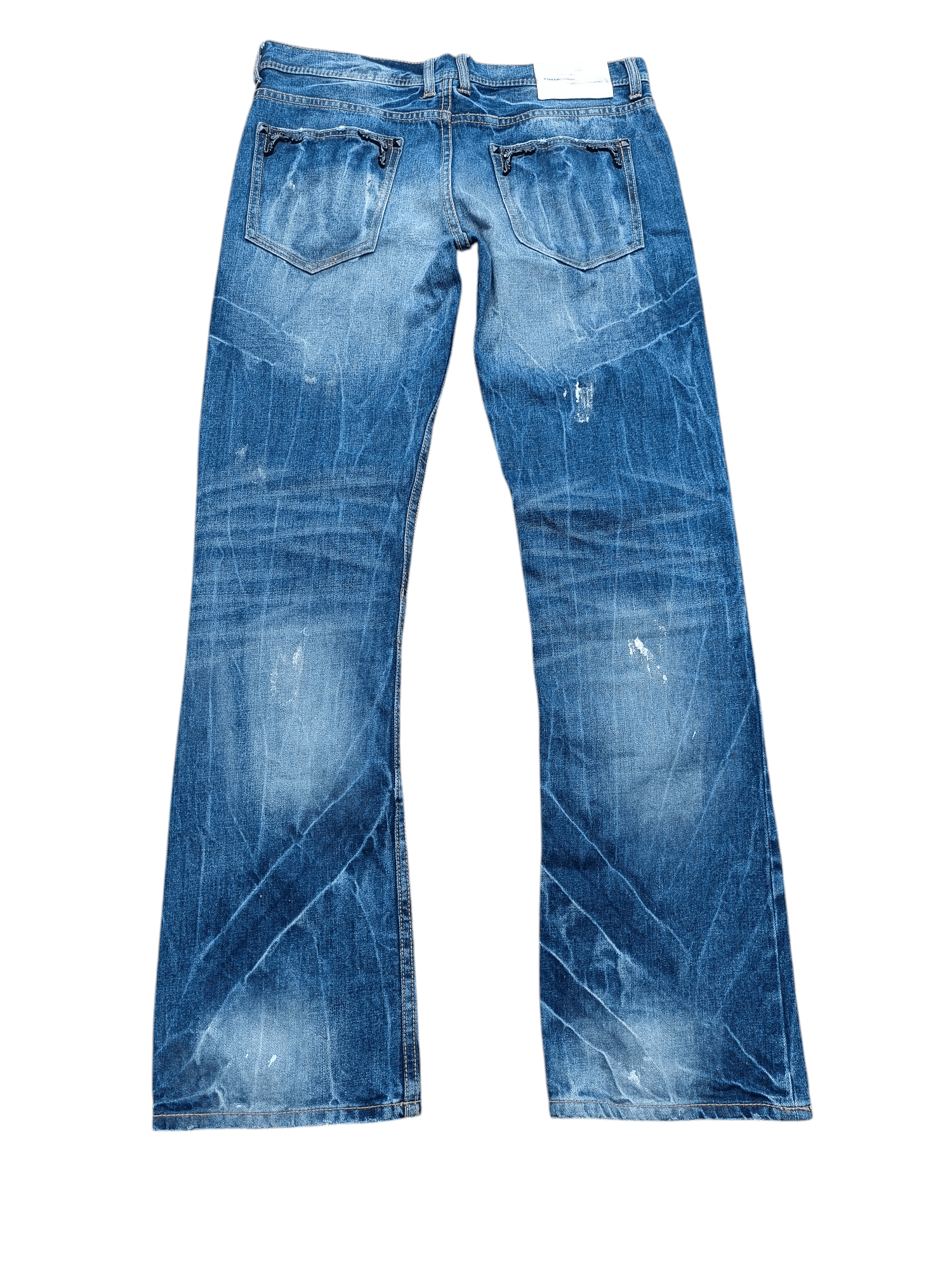 If Six Was Nine × Japanese Brand × Le Grande Bleu (L.G.B.) Vintage Japanese Brand Xfrm Stud Flared Rare Design Jeans Size US 35 - 14 Thumbnail
