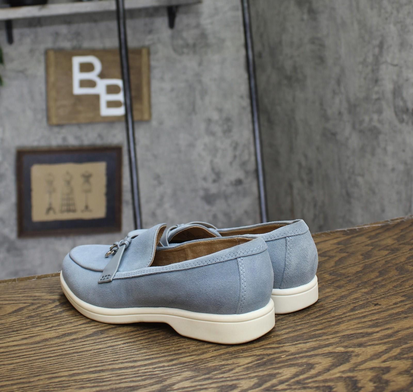 Giani Bernini Giani Bernini Womens Memory Foam Loafers Light Blue Suede 6m Size US 6 / IT 36 - 2 Thumbnail