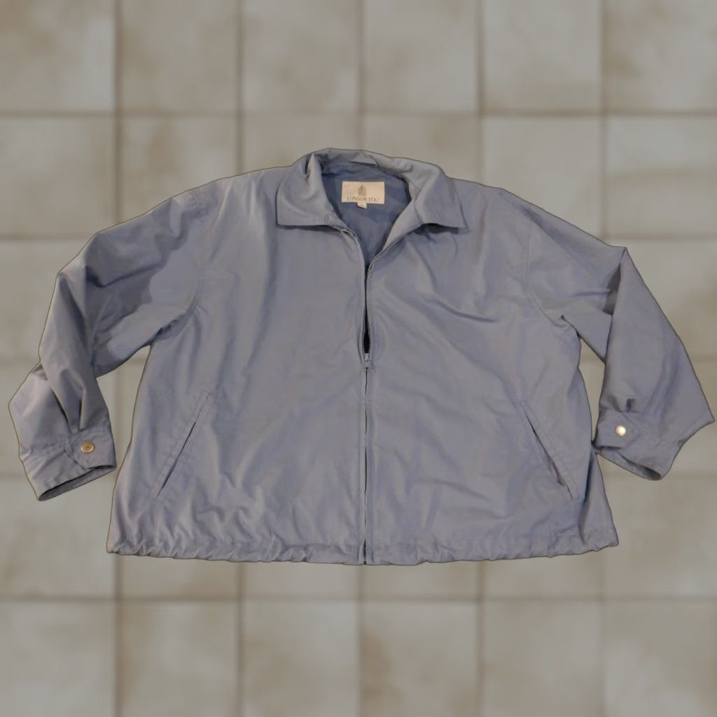 London Fog London Fog Jacket Mens L Blue Lightweight Full Zip Windbreaker Coat Size US L / EU 52-54 / 3 - 1 Thumbnail